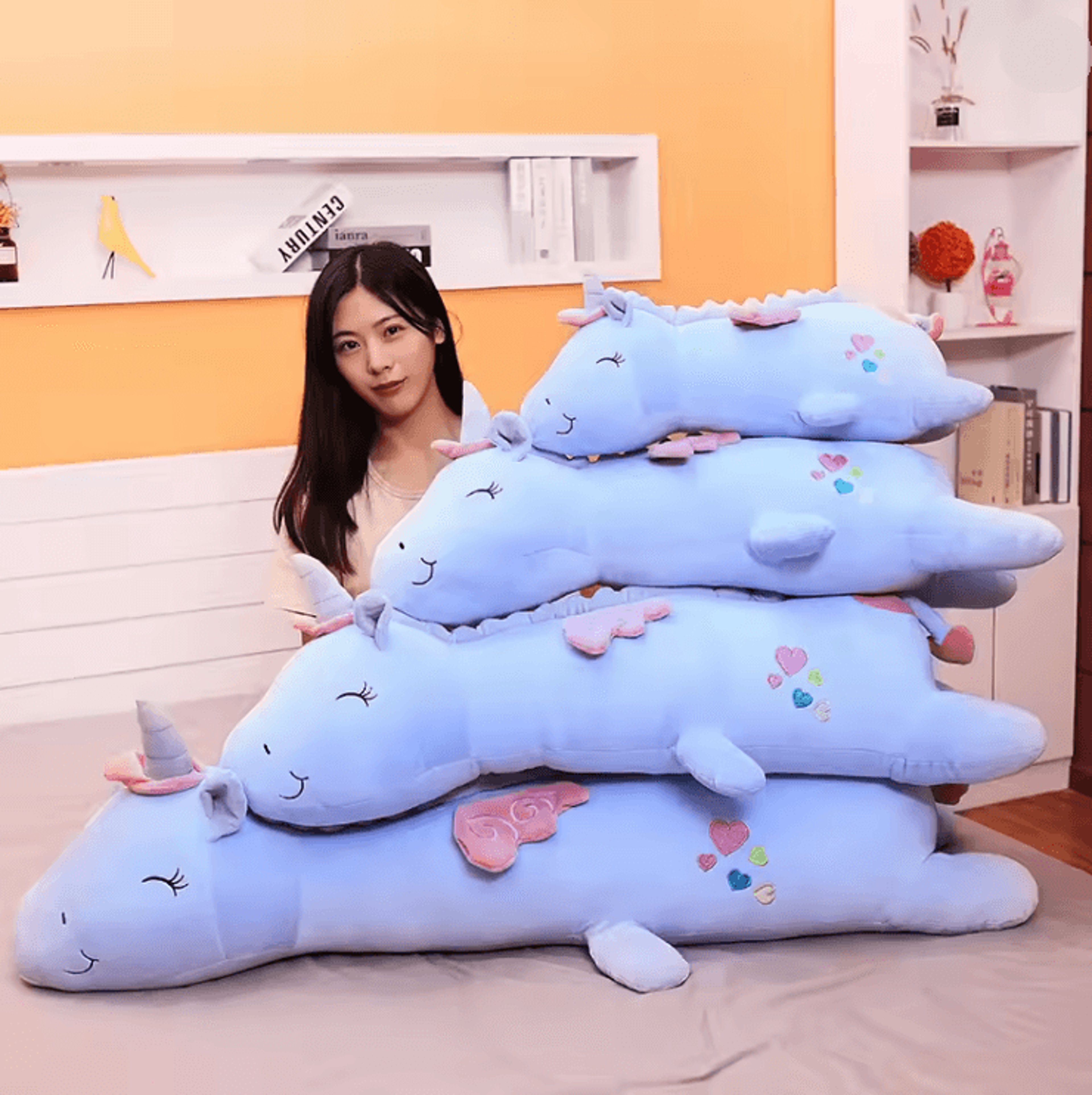 120 cm glowing led unicorn plush pillow toy for kids gifts