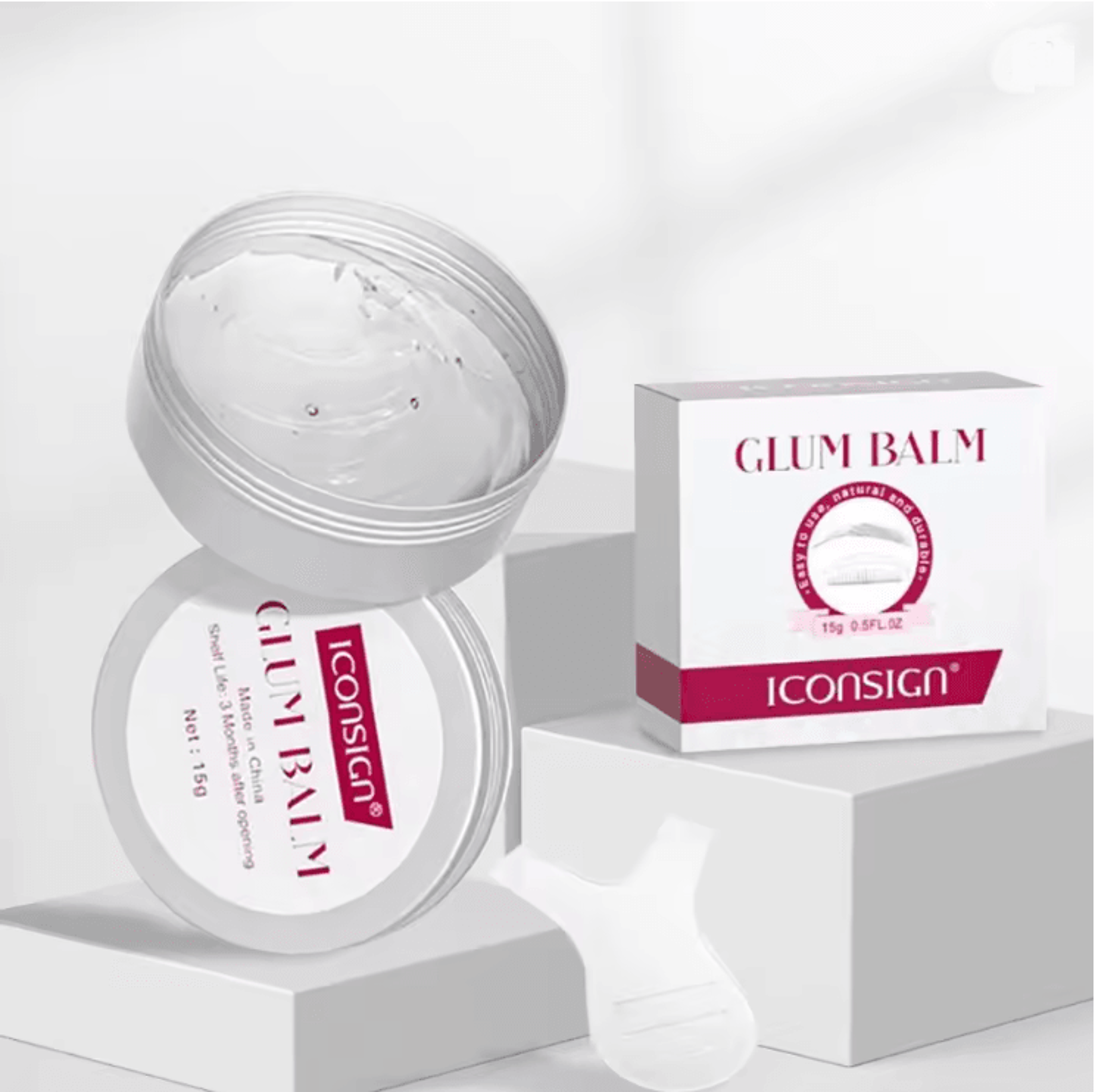 iconsign lash glue balm for lash lift and brow styling