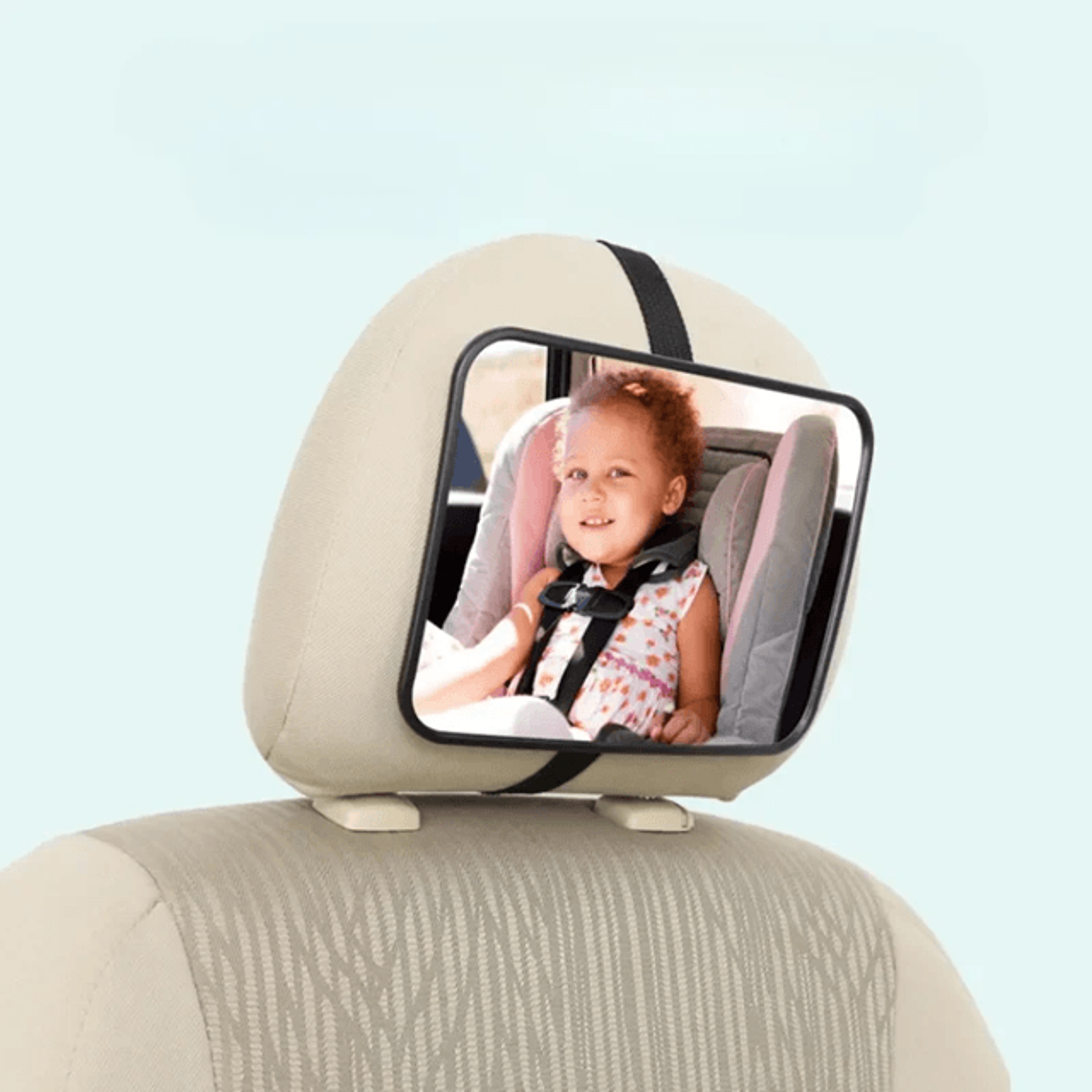 safeview 360 car baby mirror – adjustable rear seat infant mirror for driving safety
