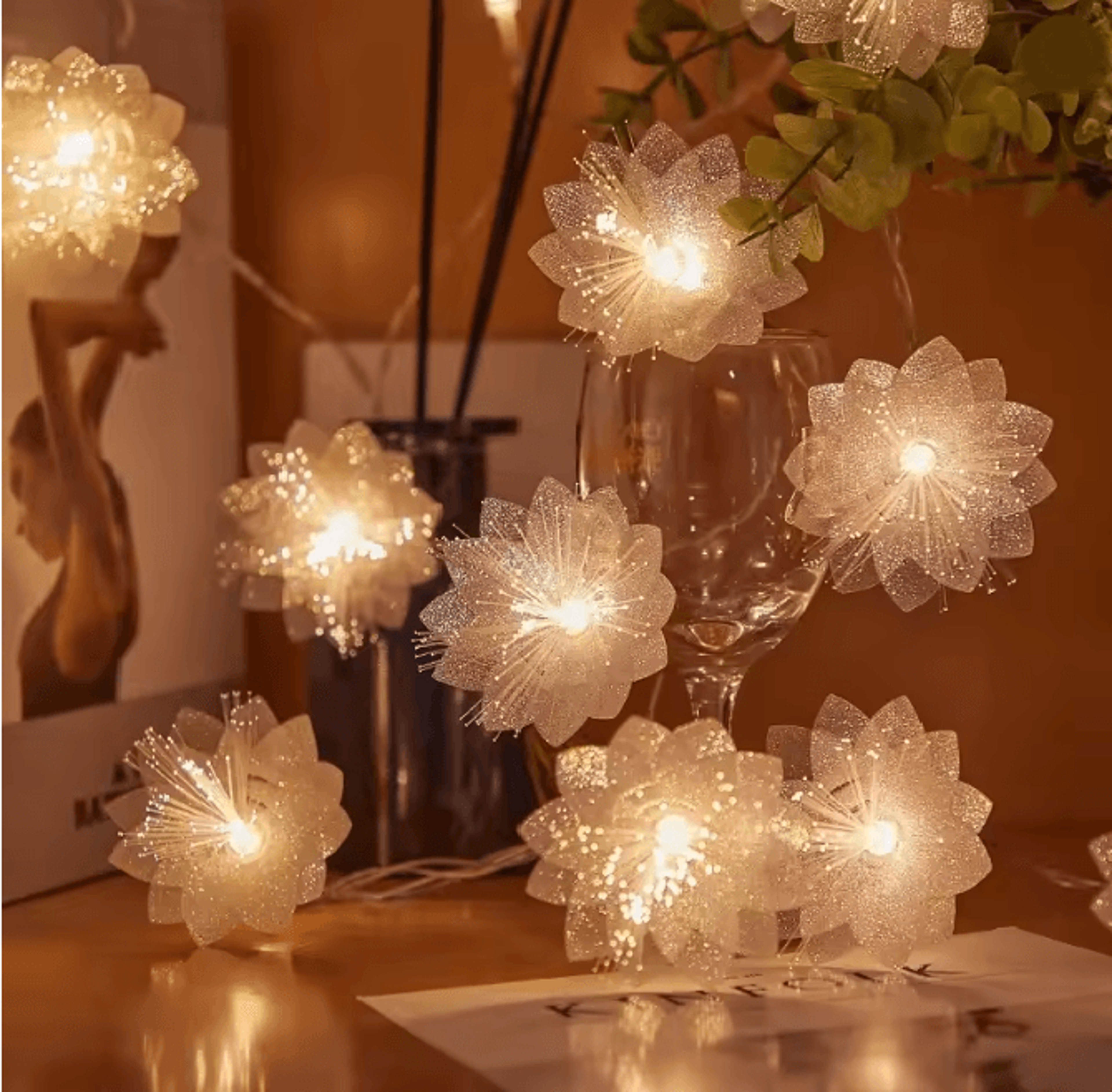 Fiber Optic LED Flower Fairy Light Garland 5