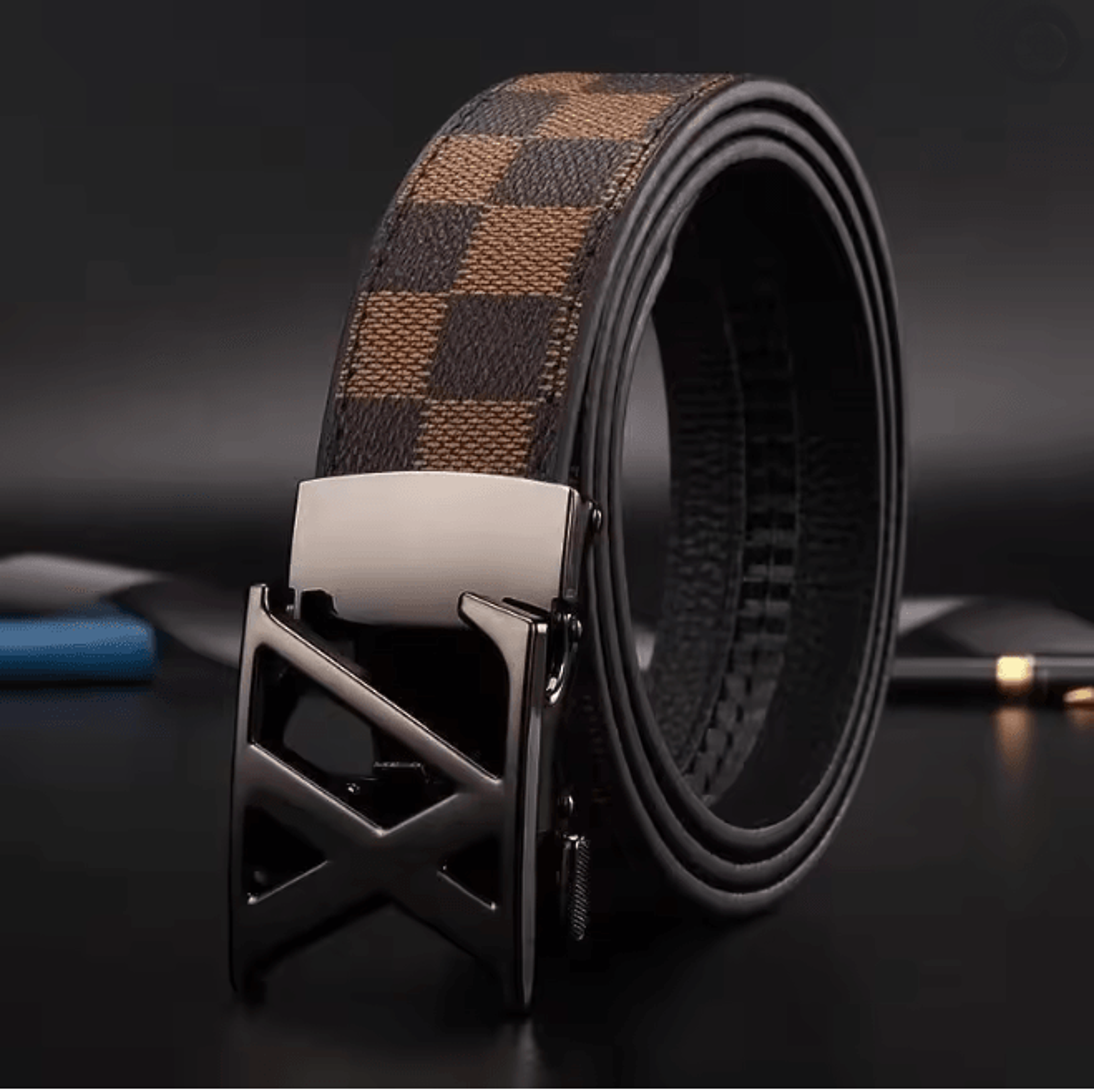Genuine Leather Automatic Buckle Belt 6