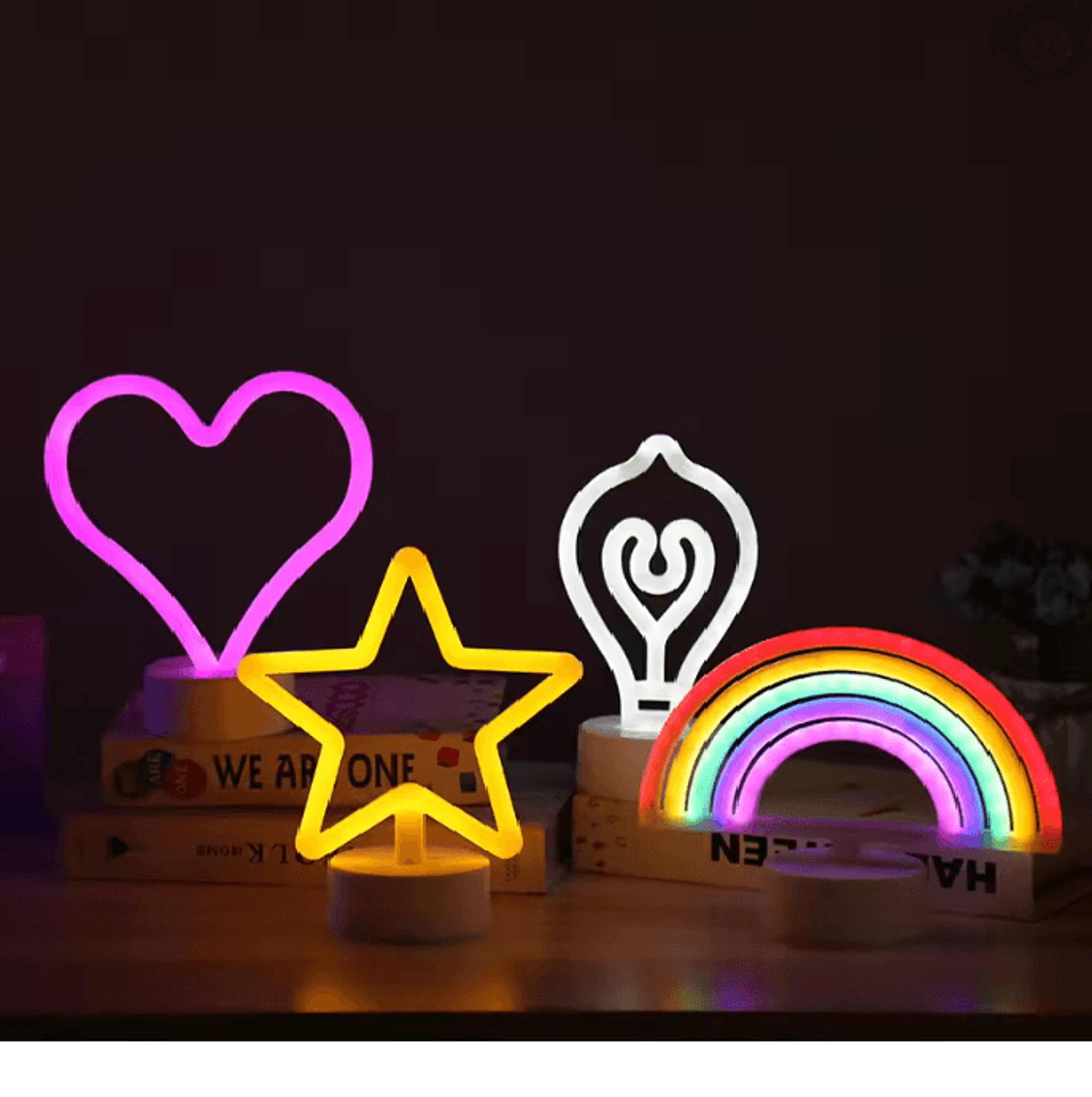 rainbow neon led night light