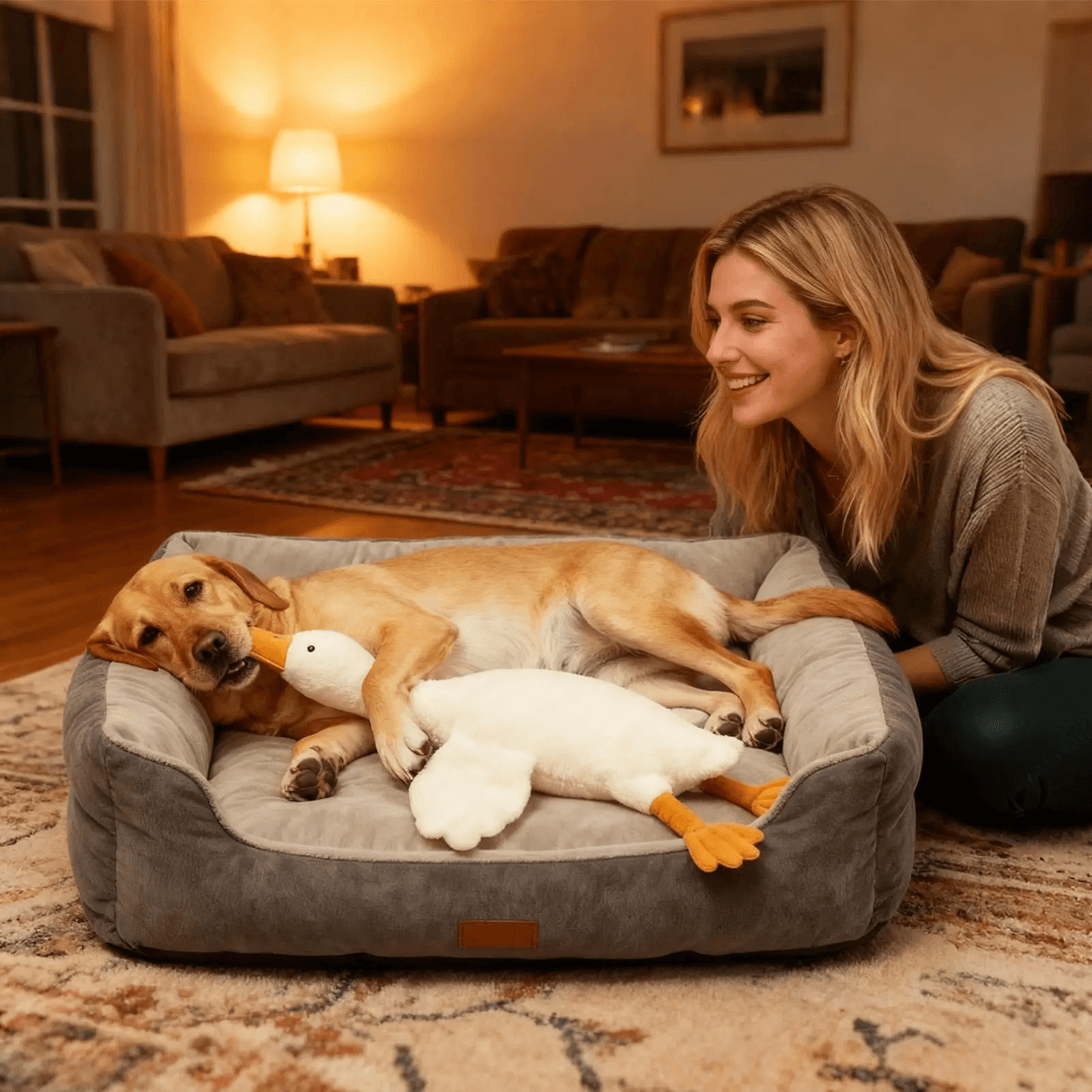 cuddleduck plush dog toy