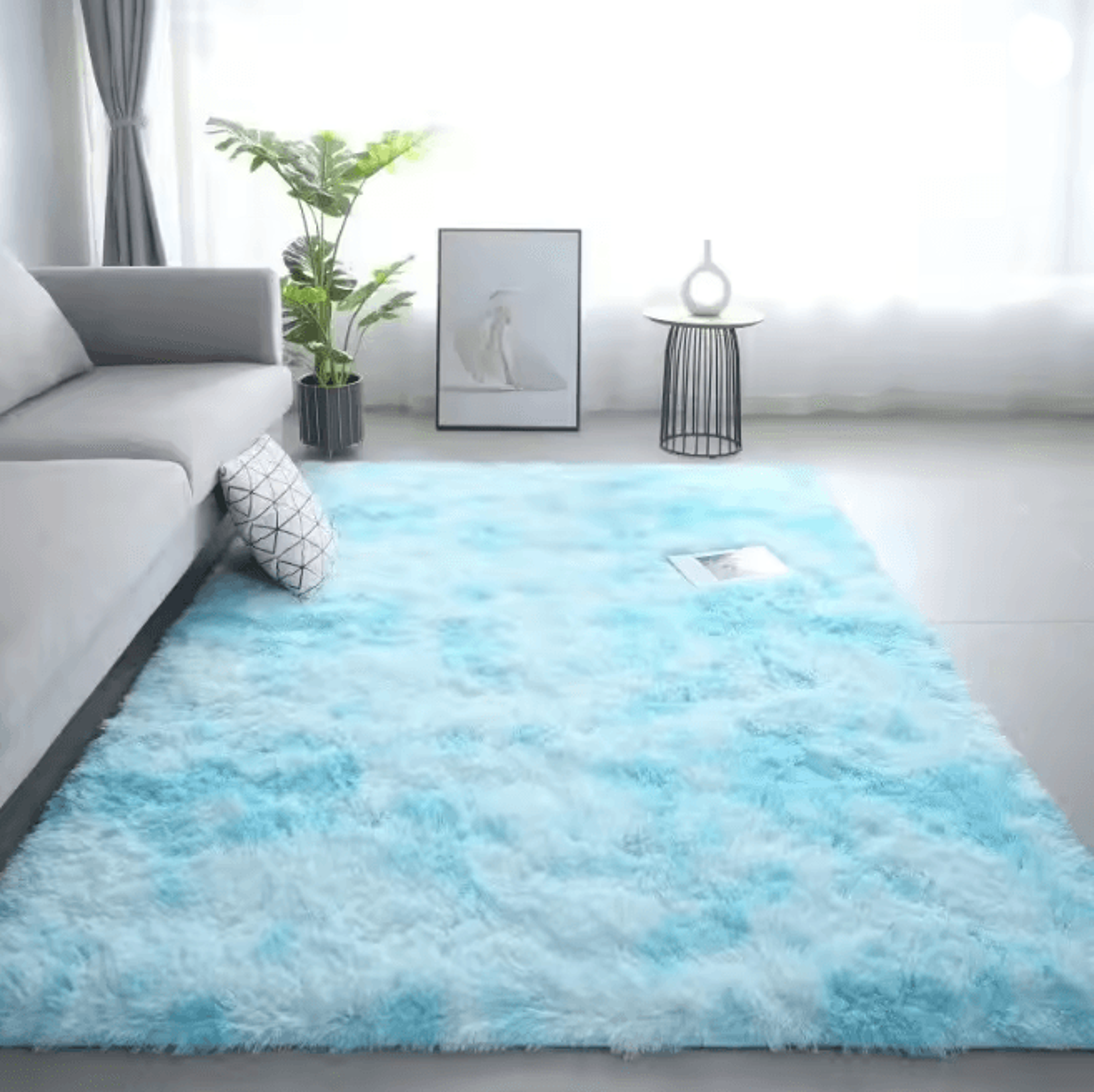 tie dye soft washable non slip bedroom rug