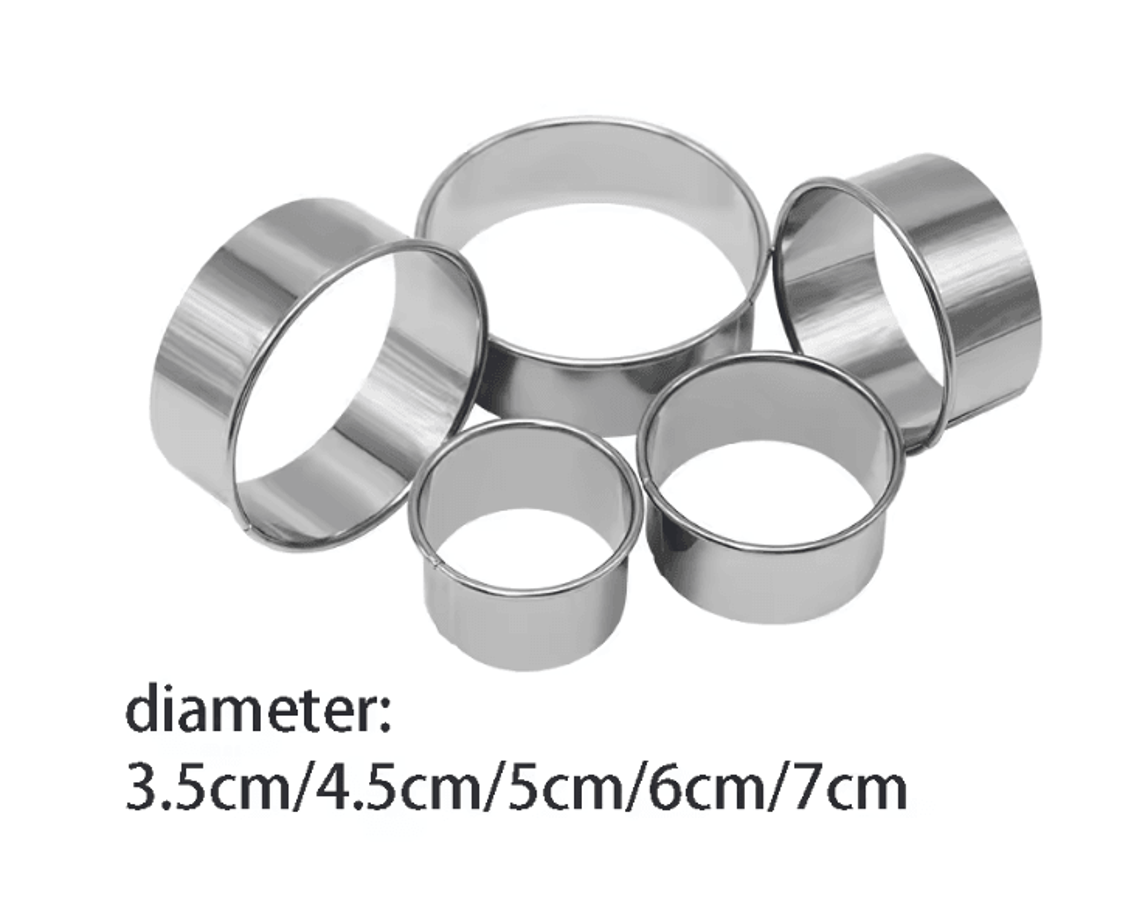 Stainless Steel Biscuit And Dough Cutting Mold Set 5