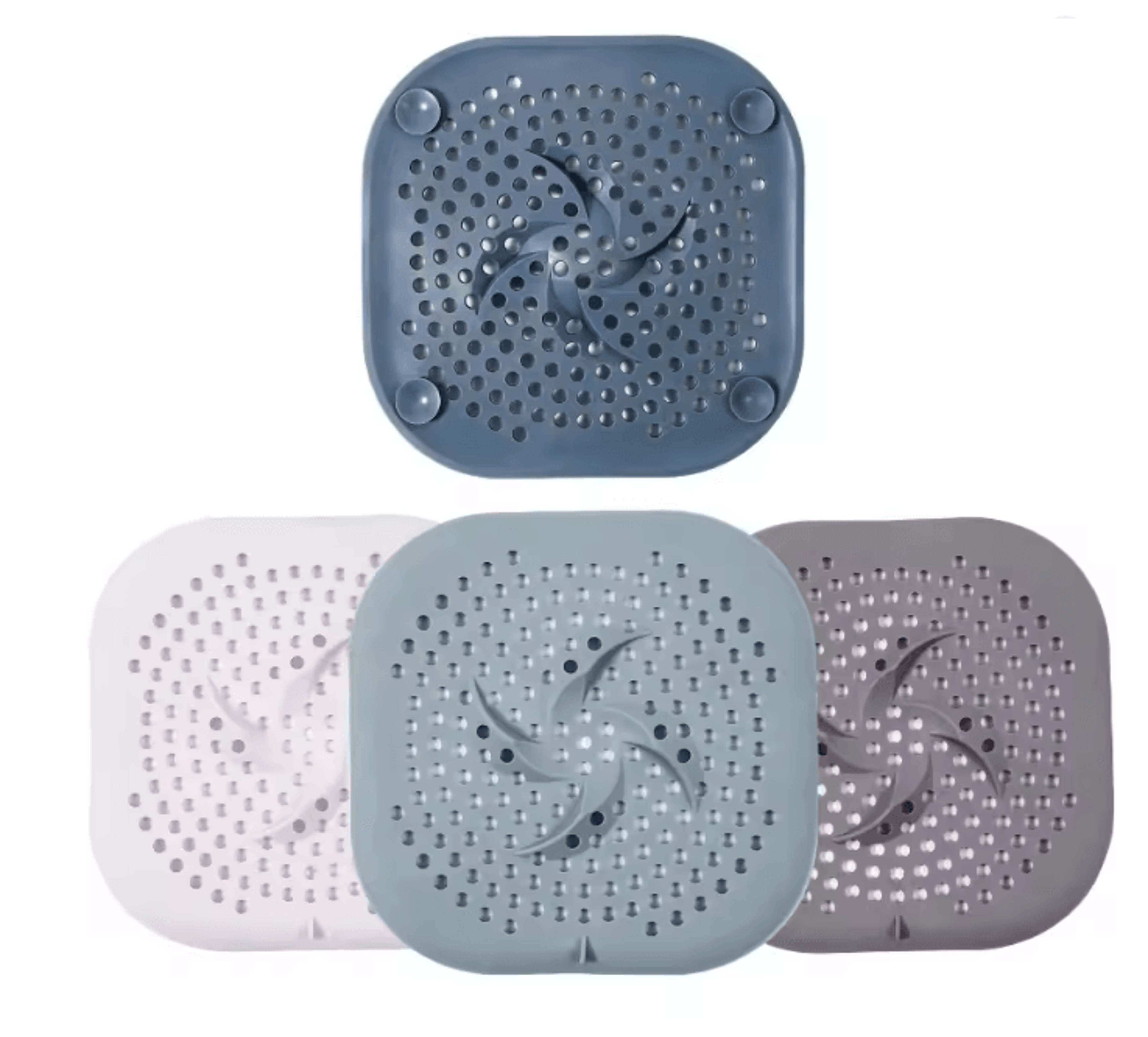 silicone shower drain hair catcher with suction cup