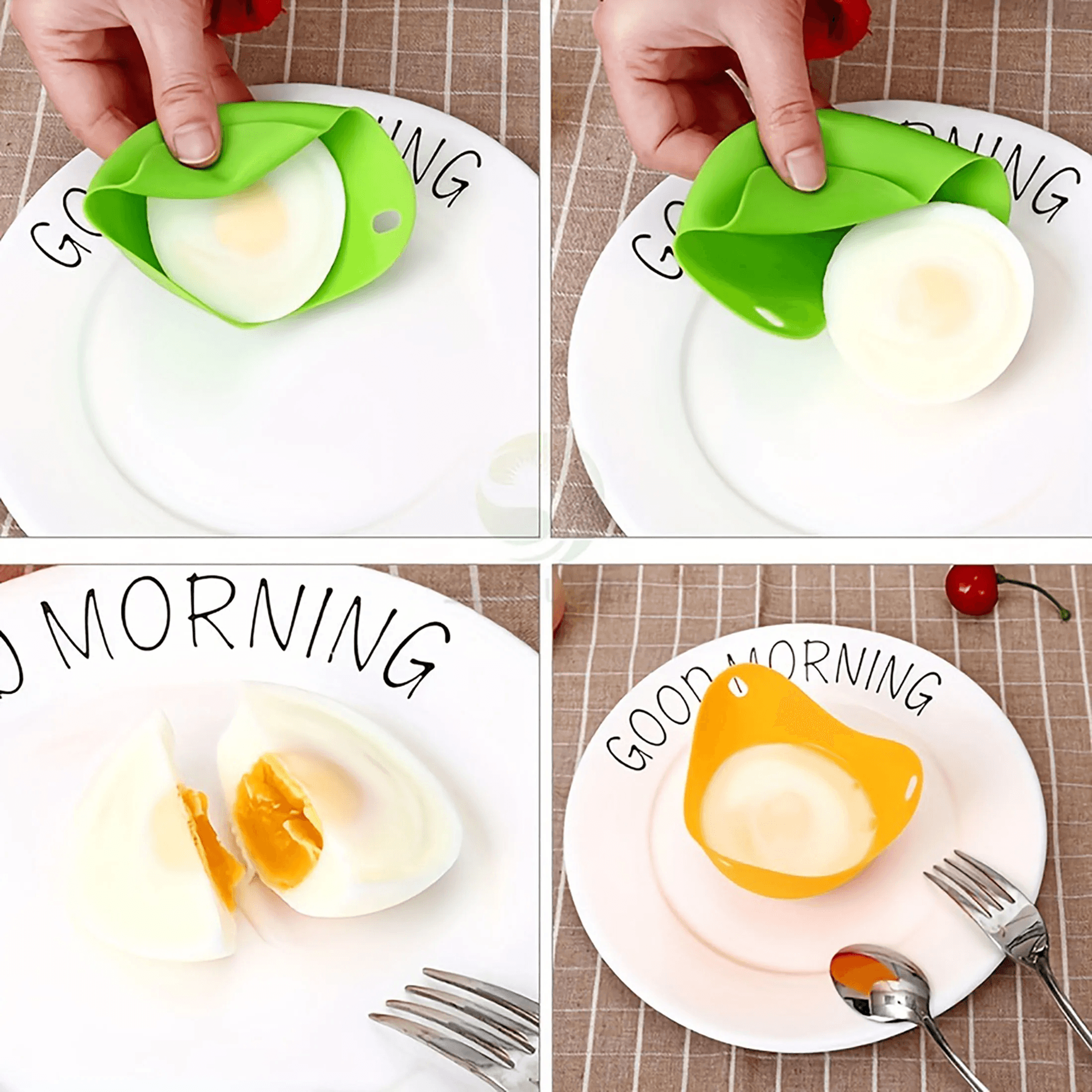 silicone egg poacher cups for easy microwave and stovetop cooking