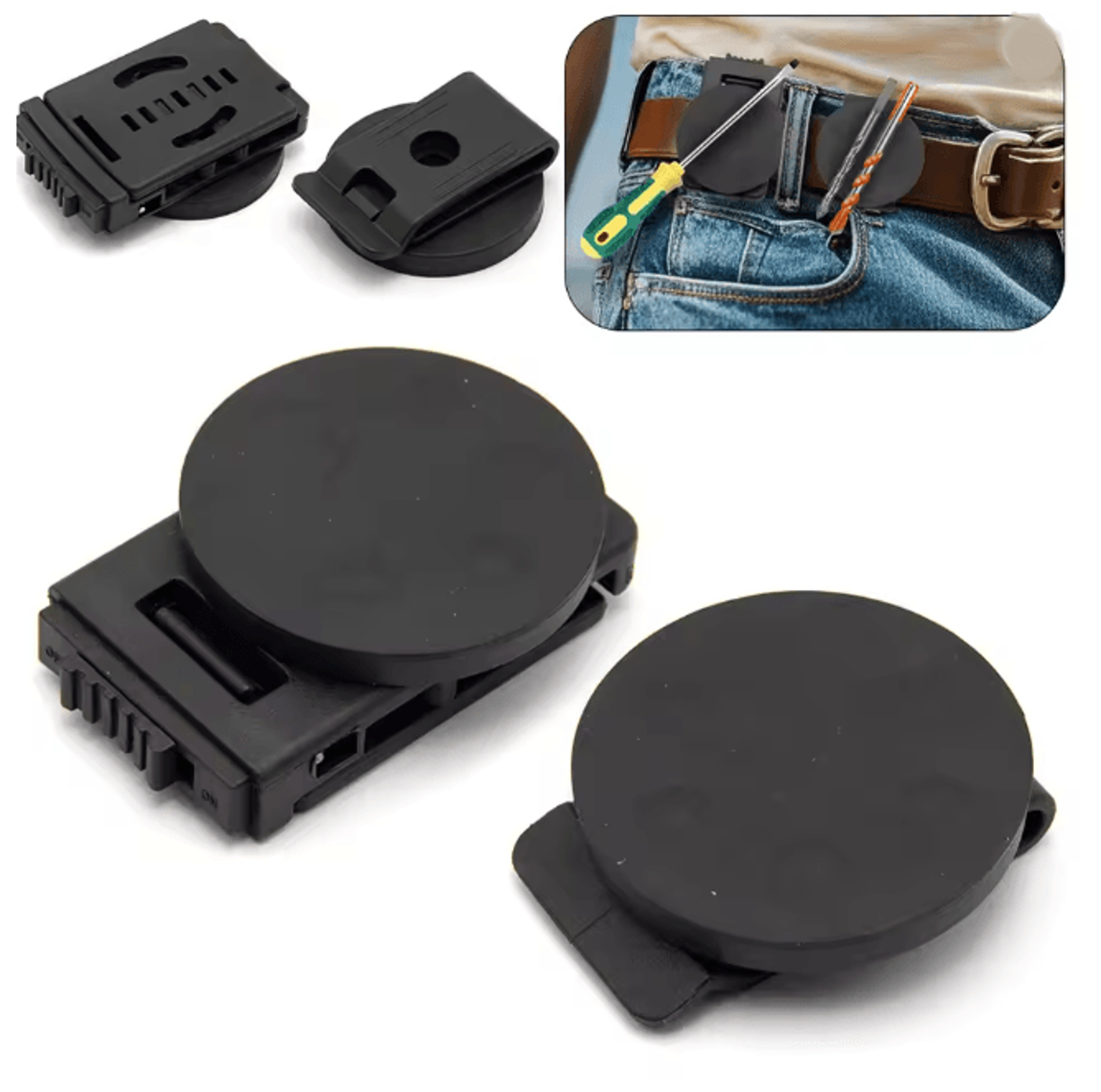 magnetic tool belt buckle holder
