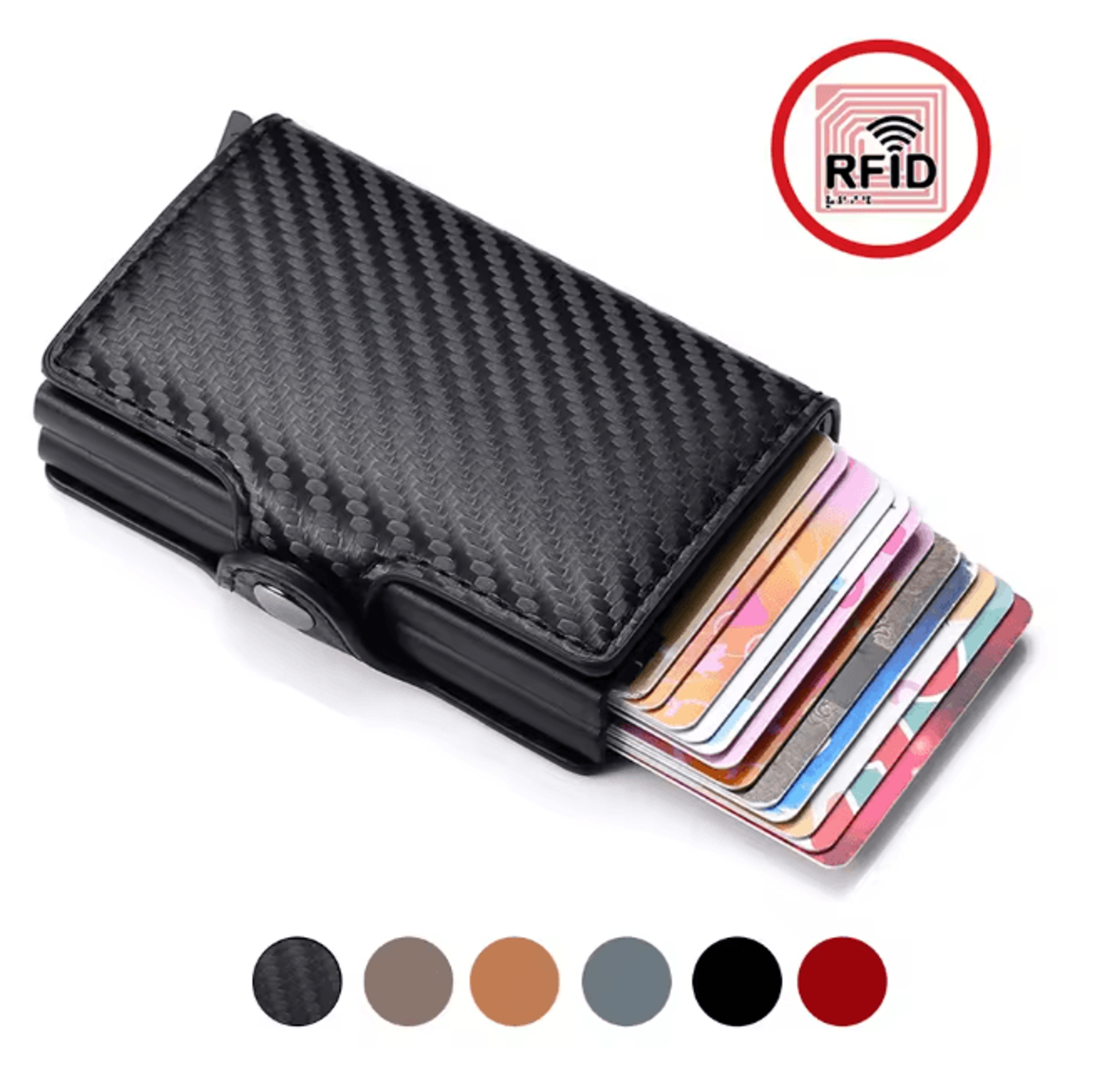 carbon fiber slim rfid card wallet