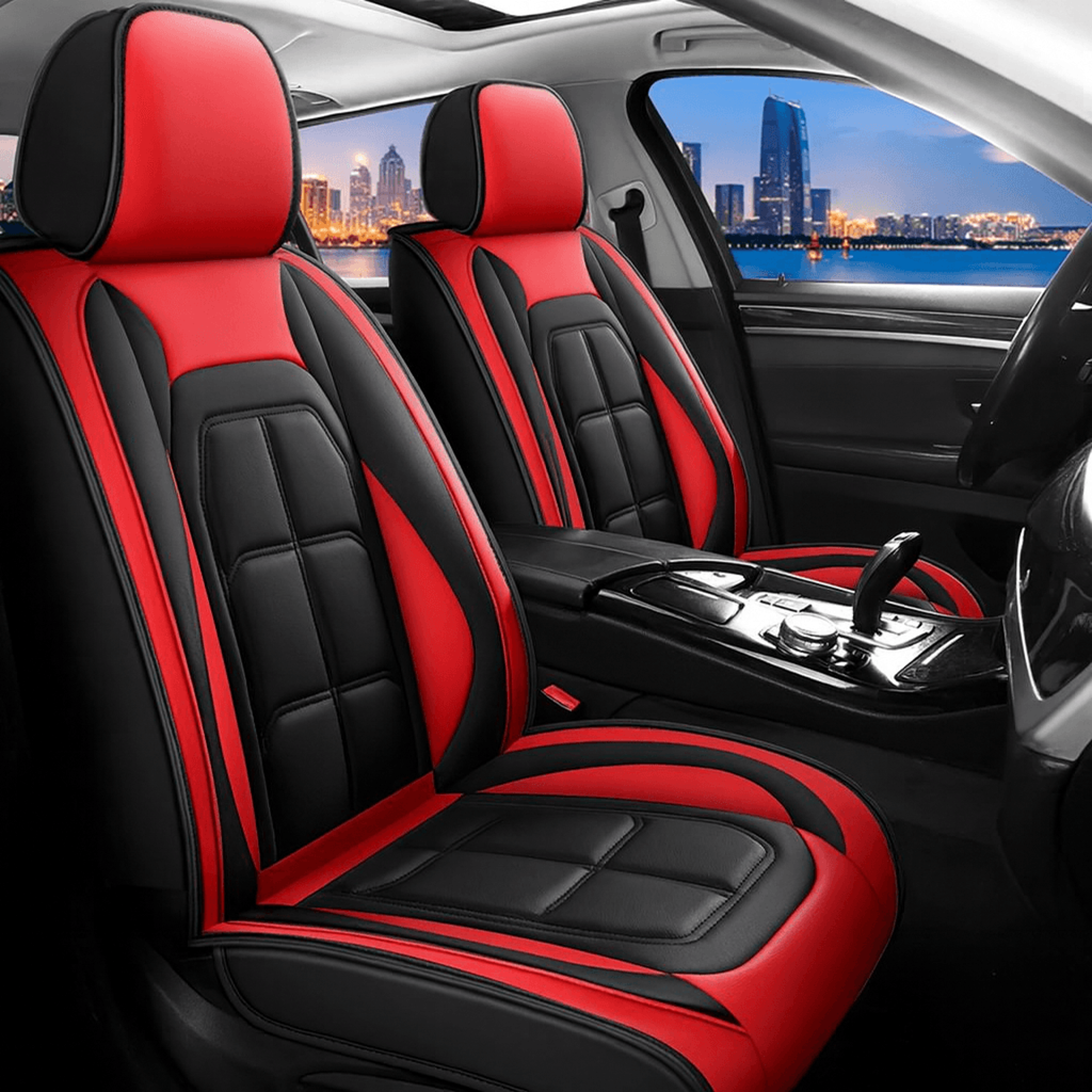universal leather car seat cover all season driver and passenger protection pad