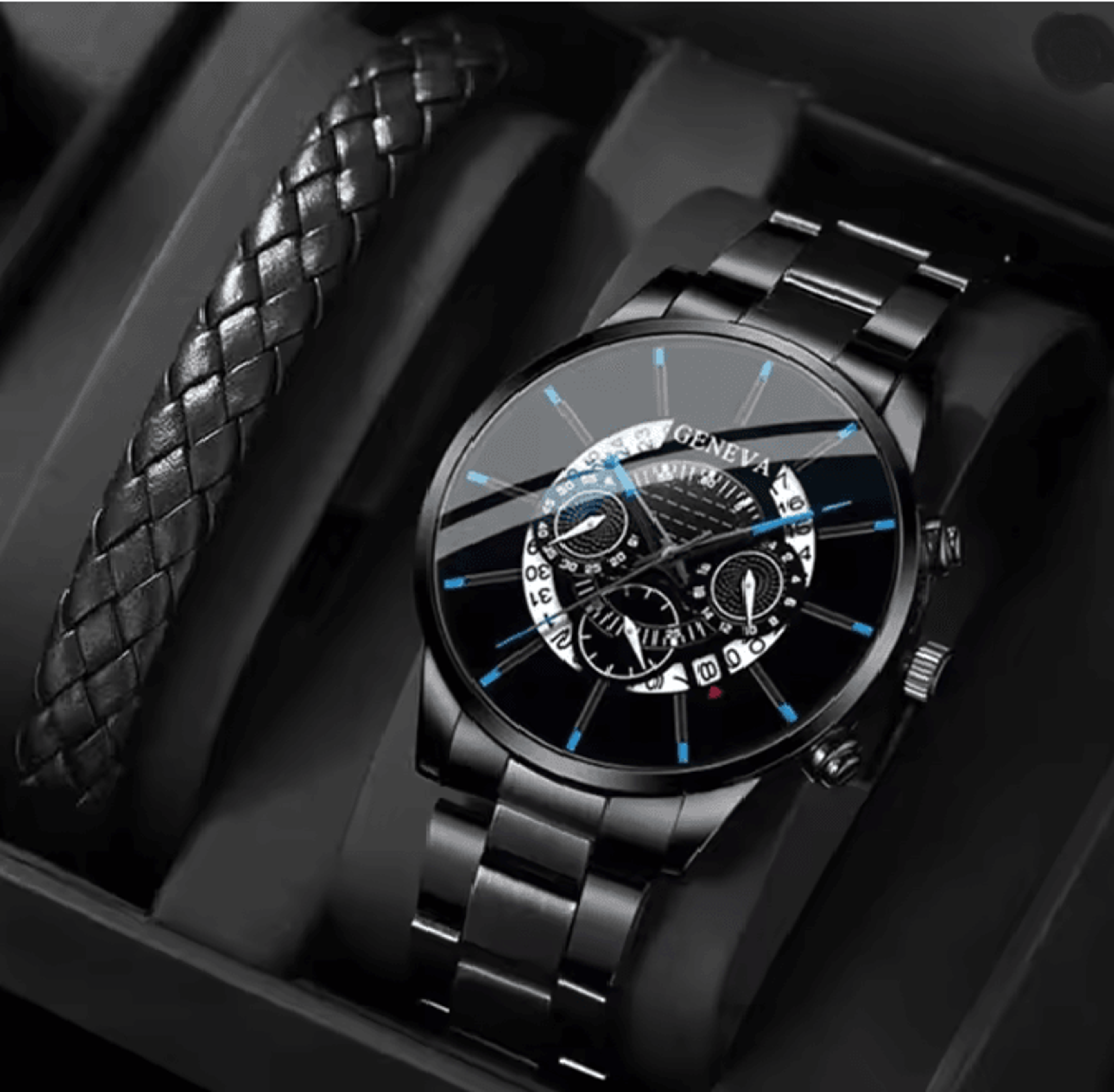 Stainless Steel Quartz Watch For Men With Calendar And Luminous Display 9