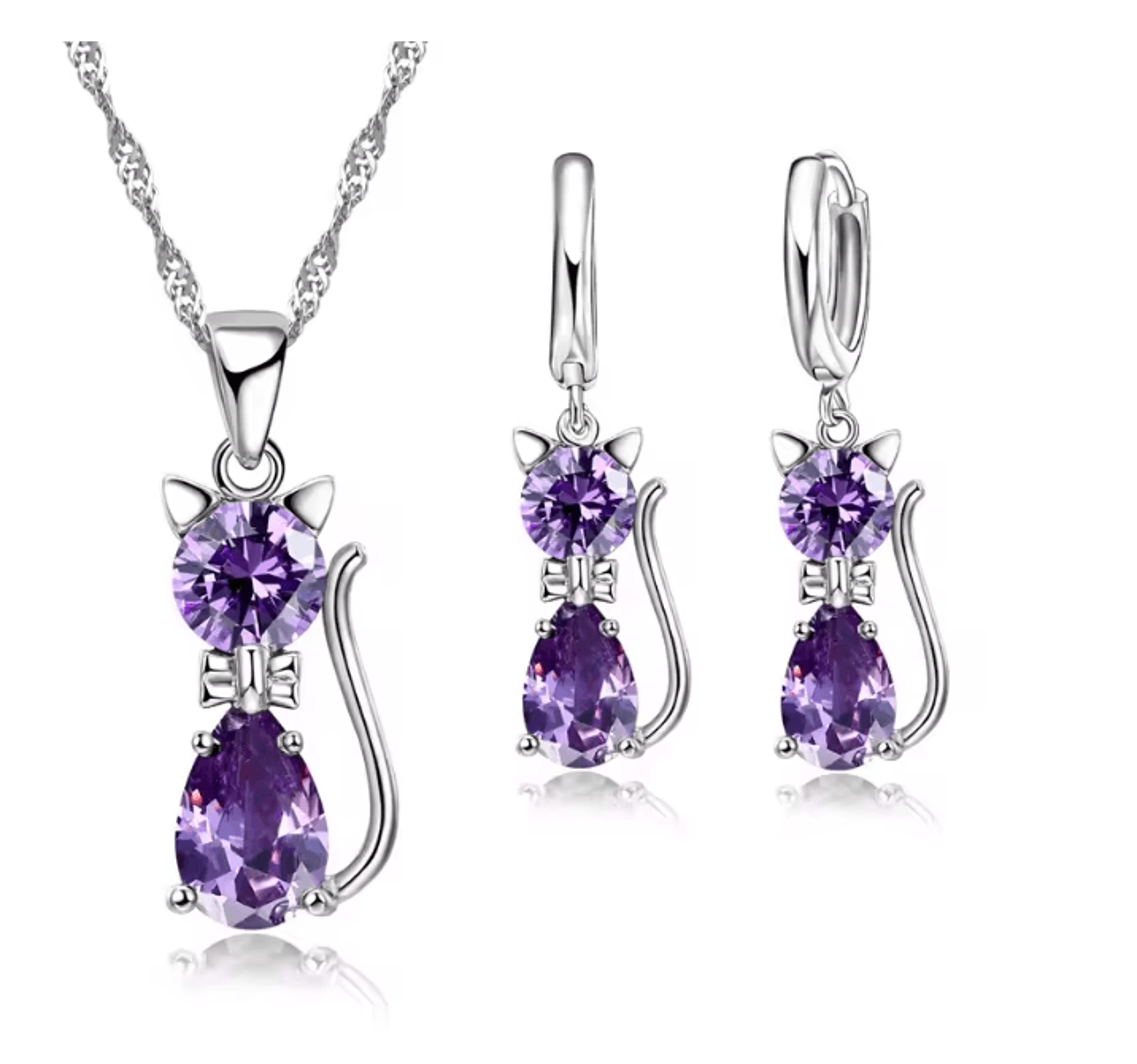 LunaSpark Cat Charm Jewelry Set 10