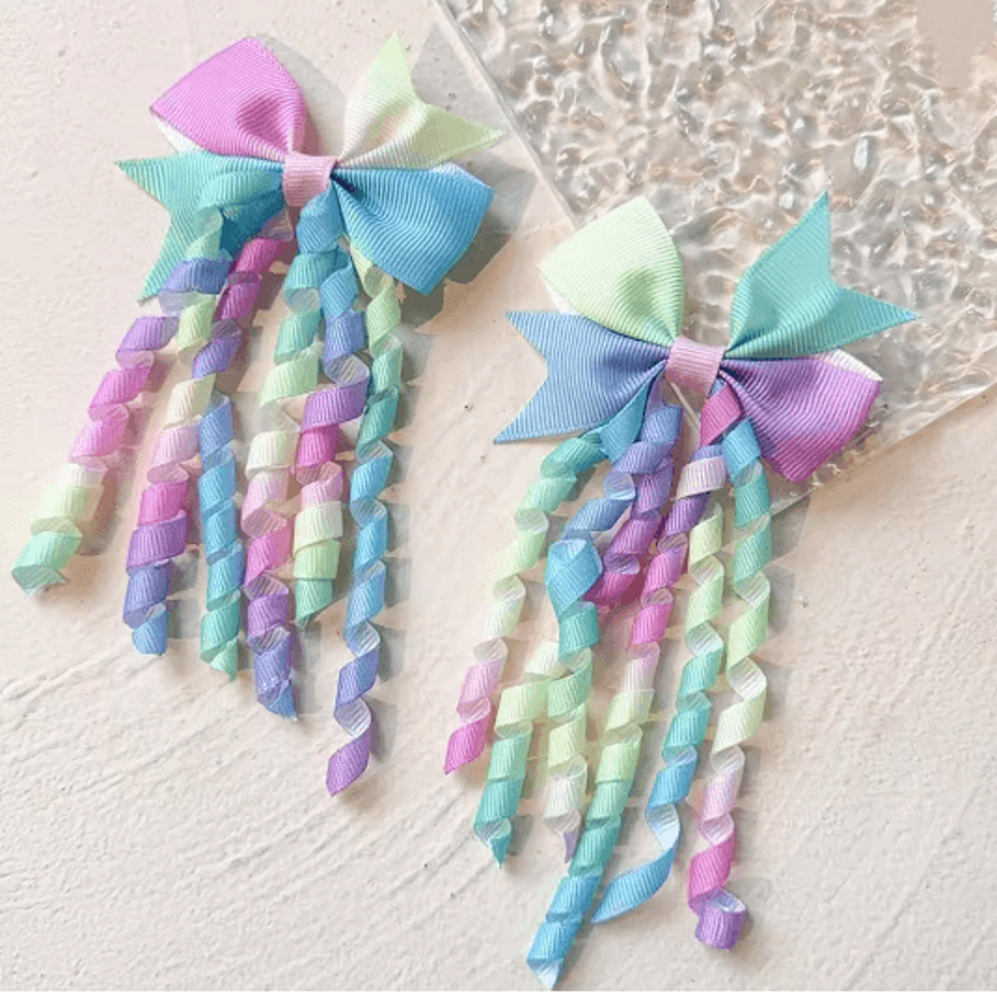 Colorful Bow Tassel Hair Clip Set For Kids 3