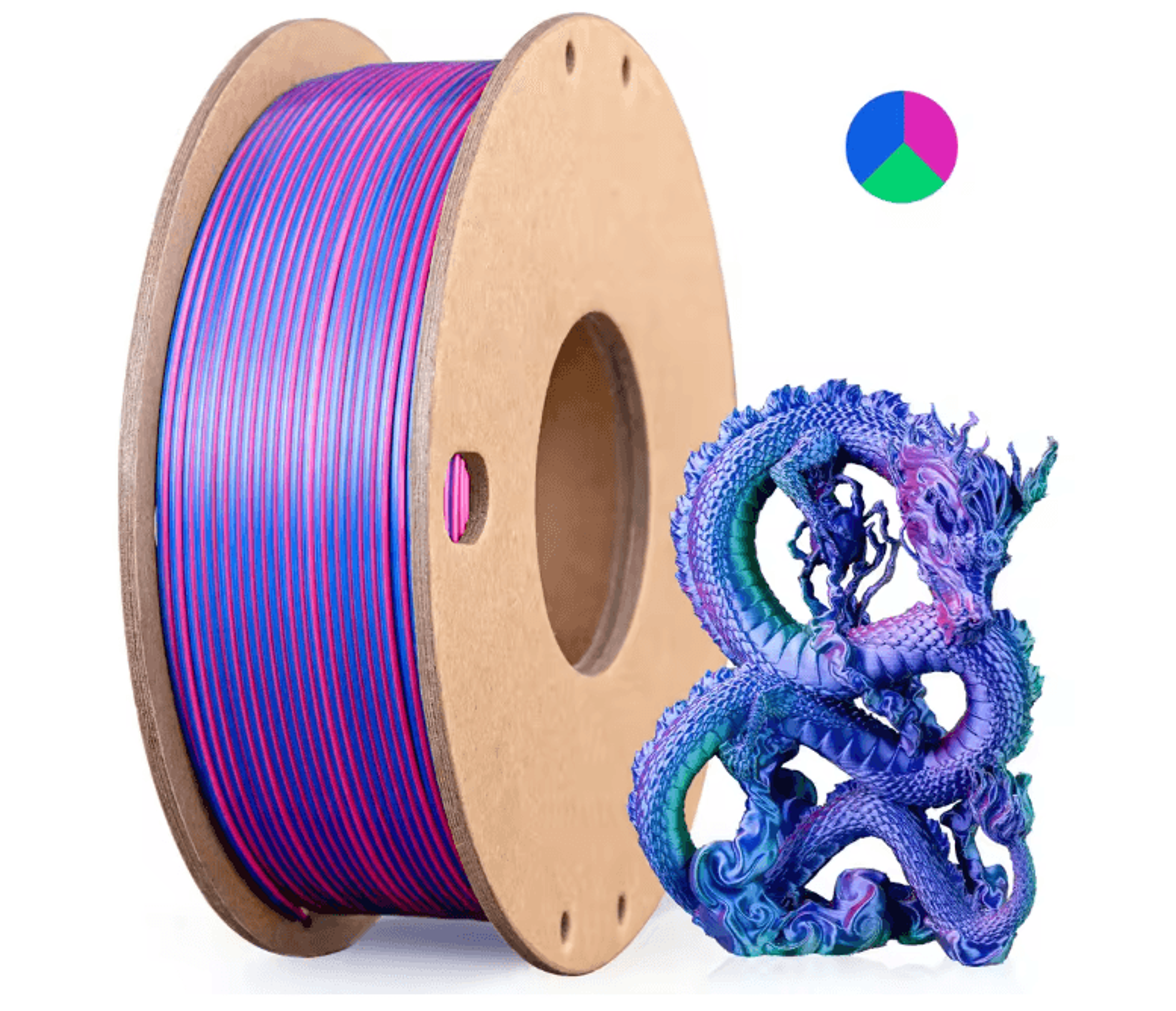 SilkGlow Triple Color Pla Filament 2