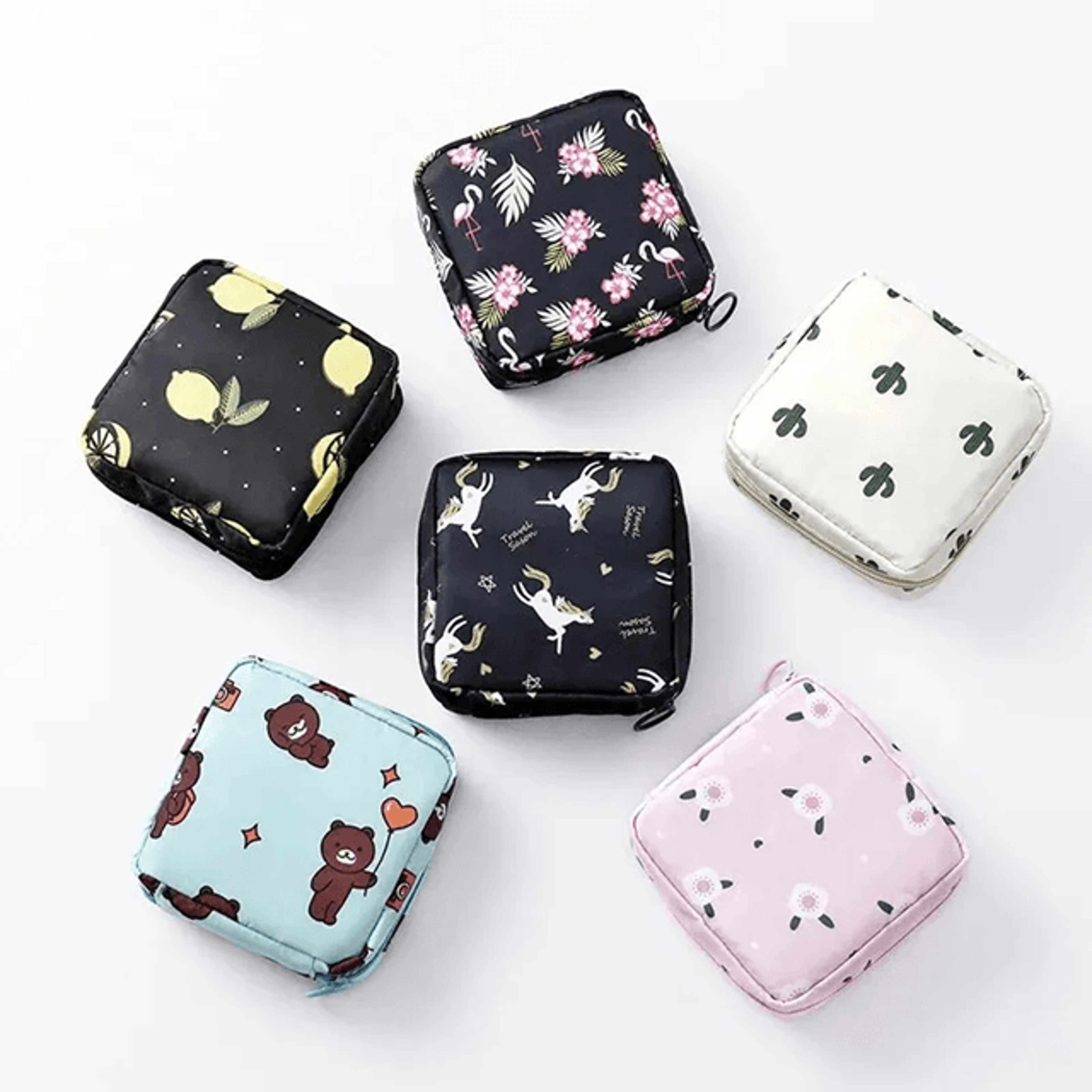 flowguard portable sanitary napkin storage pouch waterproof organizer