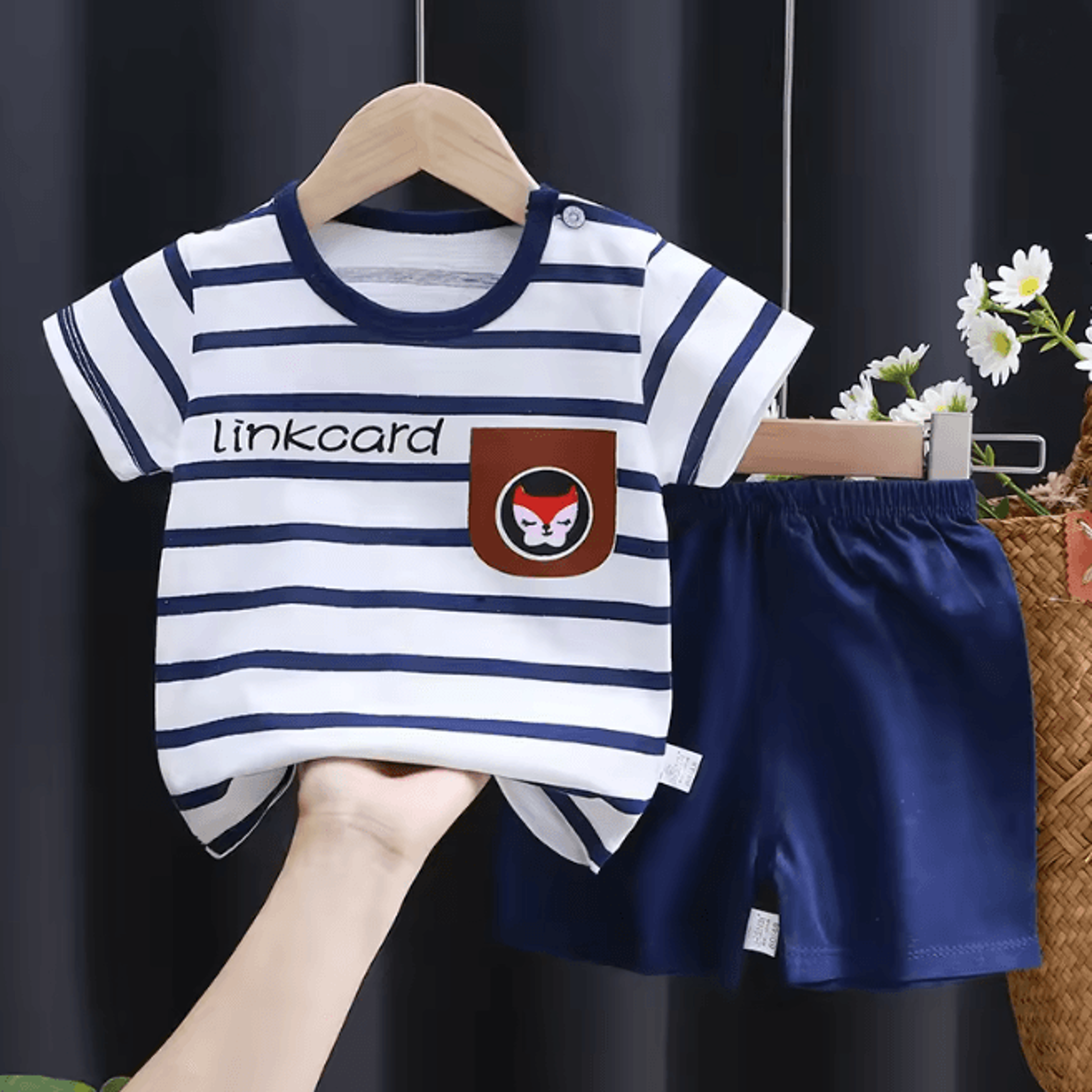 Kids Summer Cotton Clothing Set Cartoon T Shirt And Shorts Outfit 9