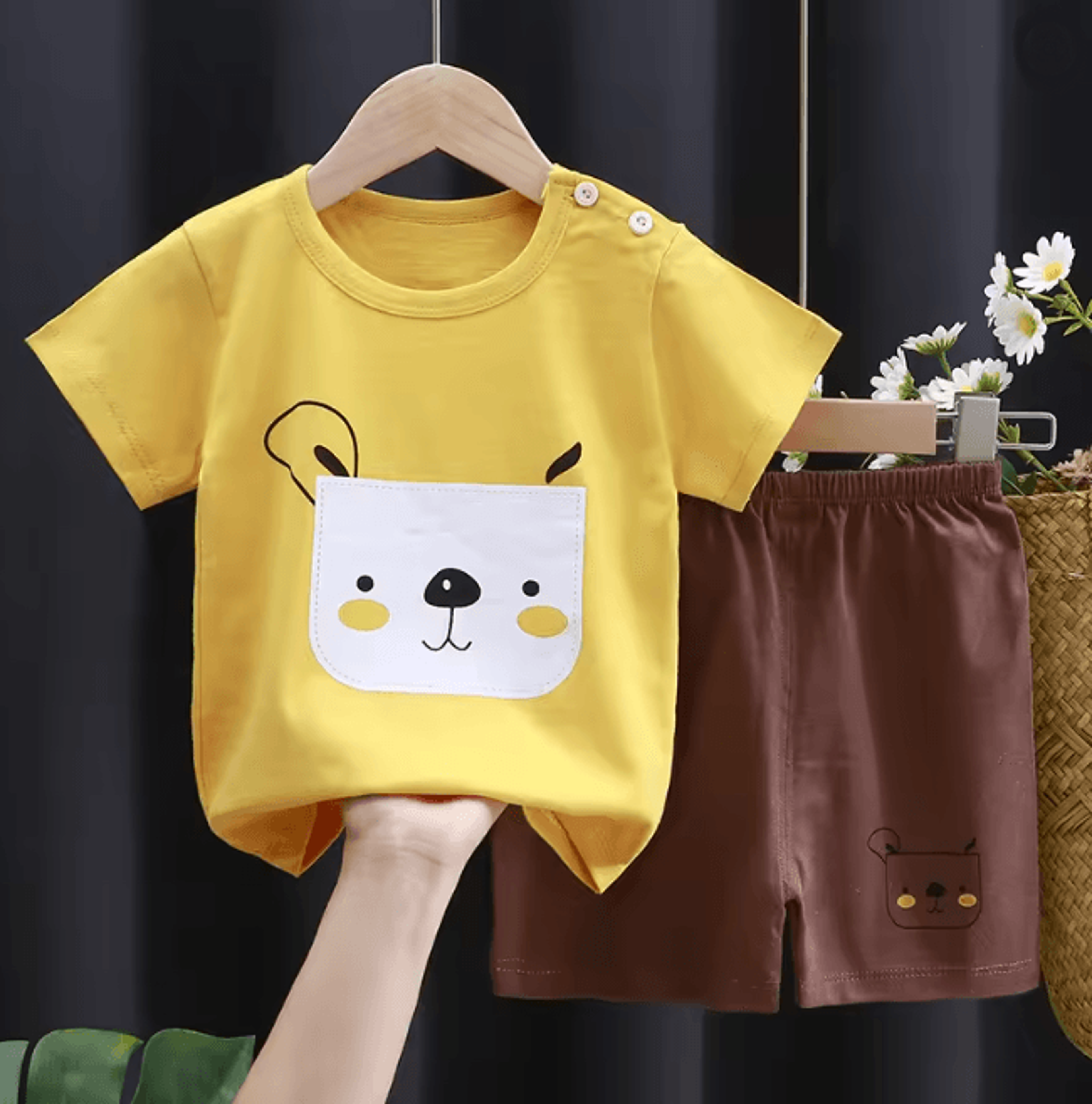 Kids Summer Cotton Clothing Set Cartoon T Shirt And Shorts Outfit 12