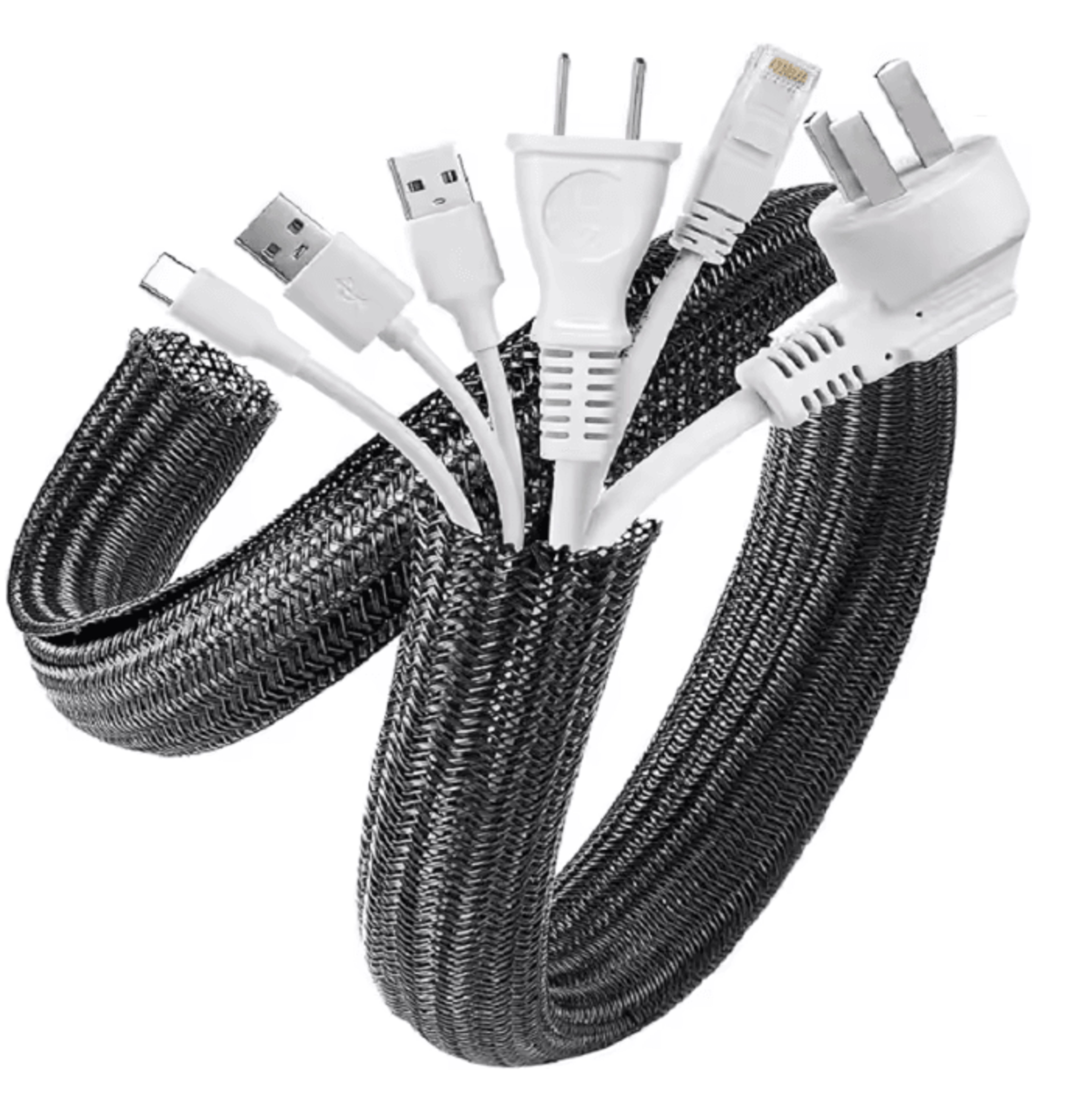 braided cable sleeve pet nylon wire protector cable wrap