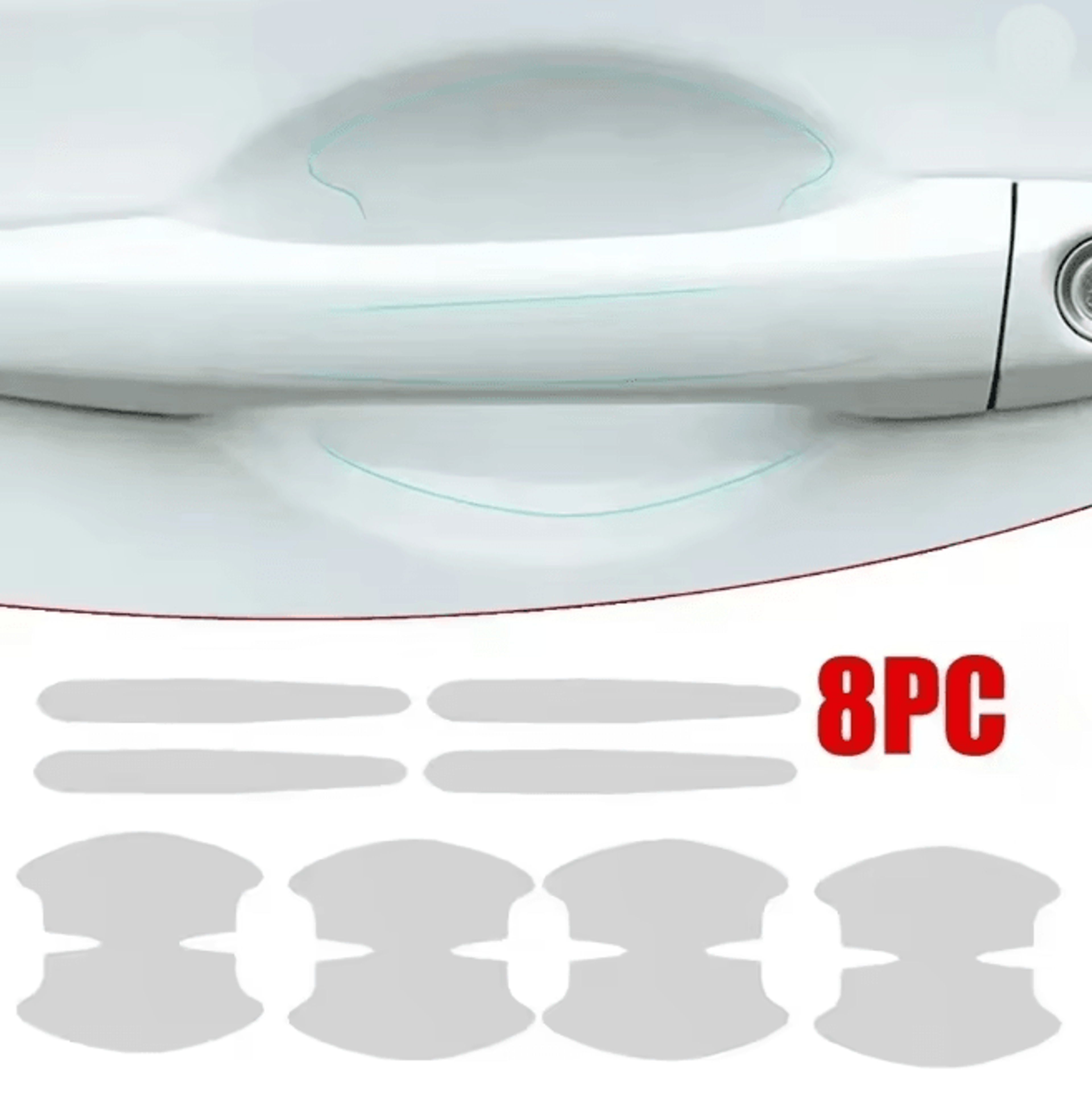 clearguard universal car door handle scratch protector stickers 8 pack