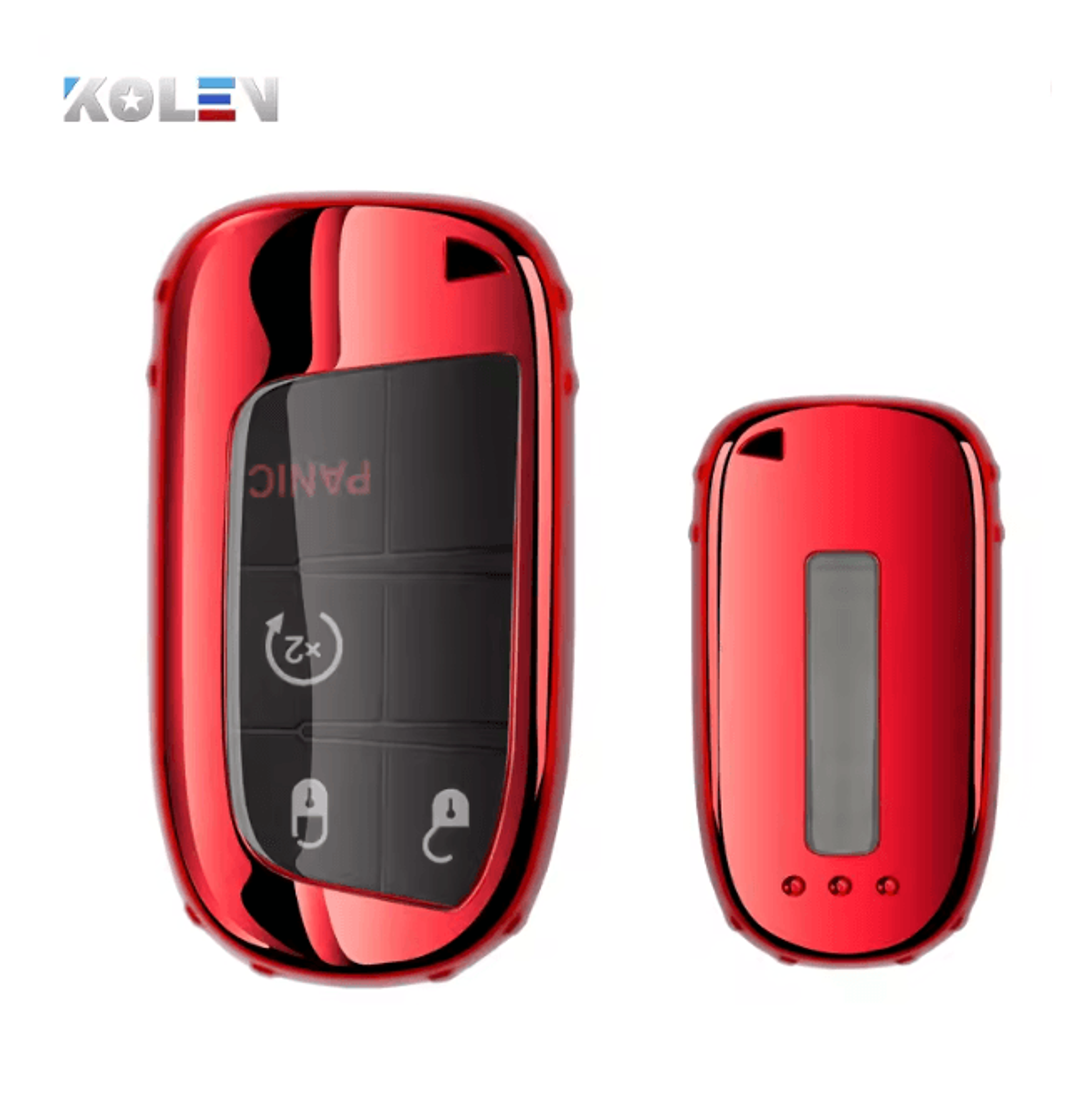 keyarmor tpu car key cover case with keychain for fiat jeep dodge chrysler