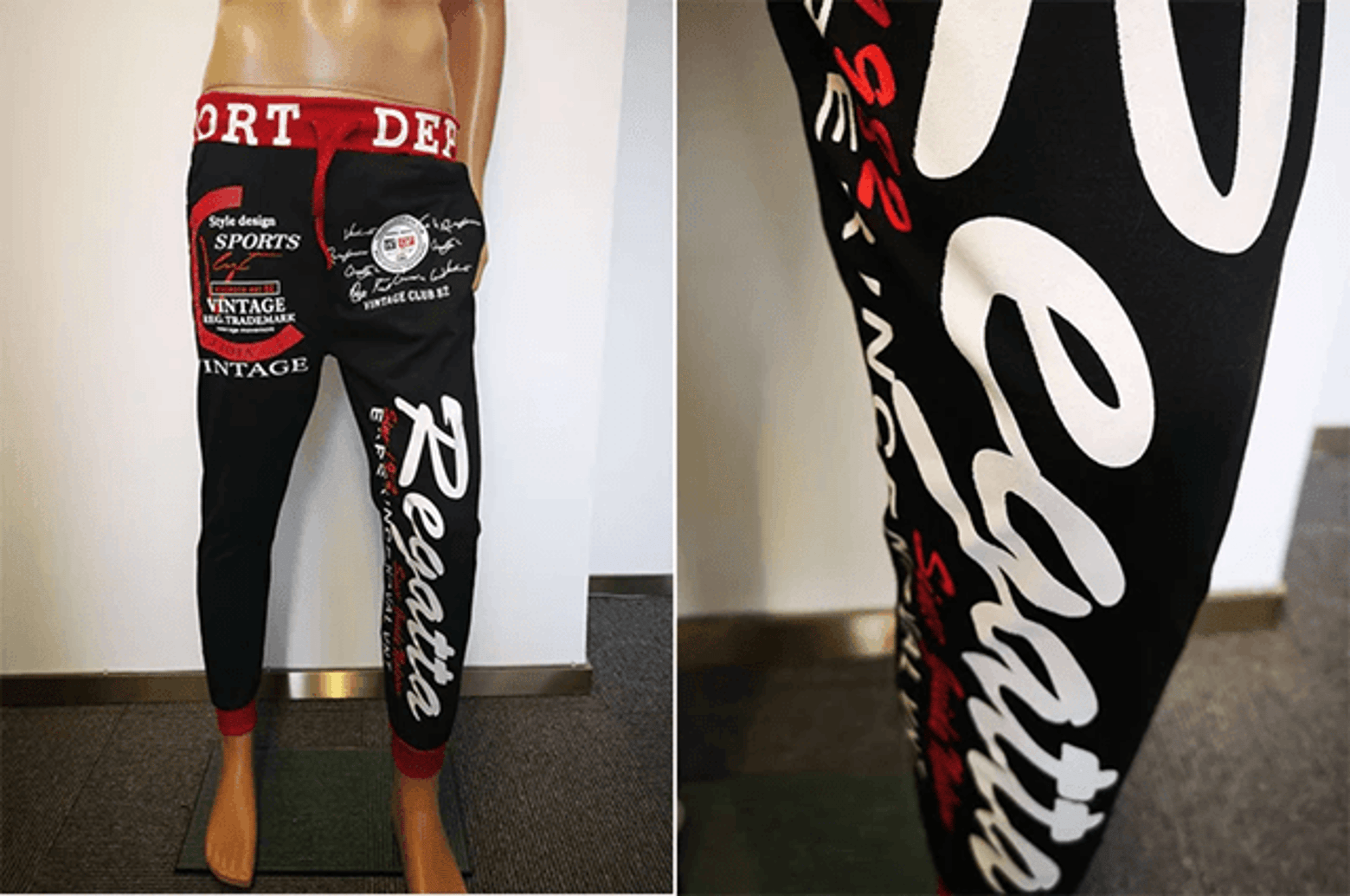 mens graphic jogger sweatpants casual streetwear elastic waist