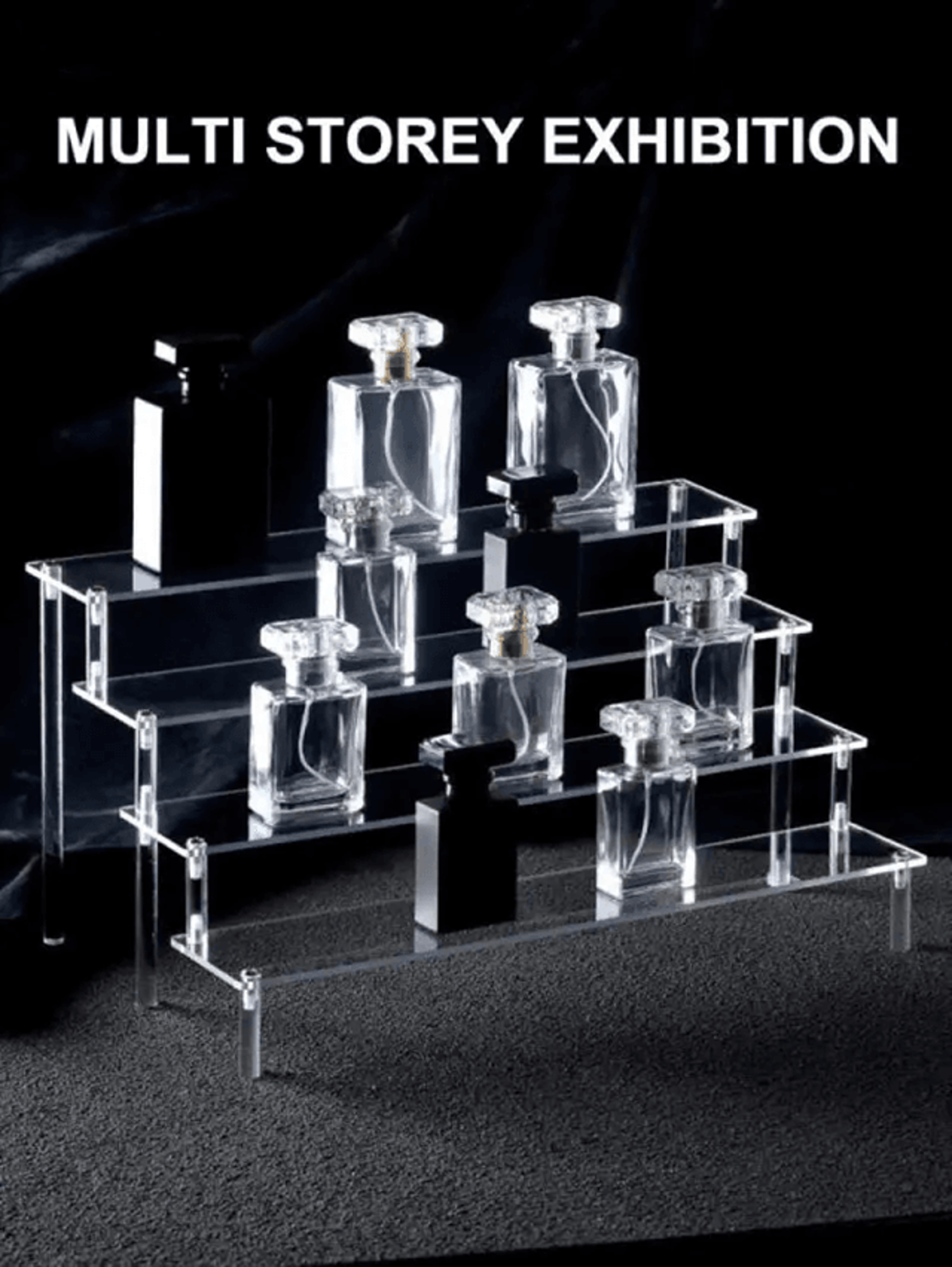 multi layer acrylic display shelf for figurines jewelry and collectibles