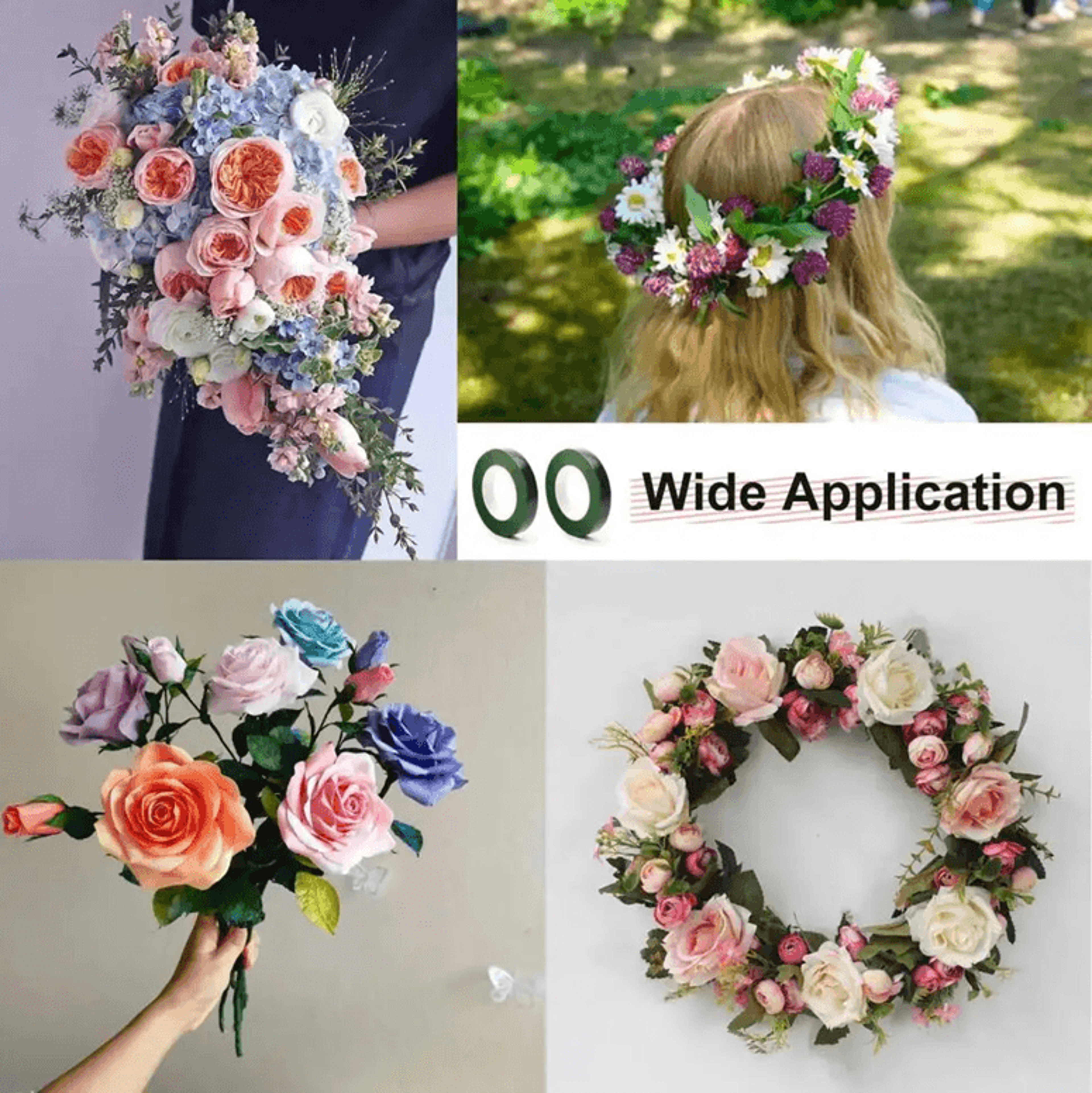 Green Floral Tape And DIY Flower Wrapping Tool Kit 1