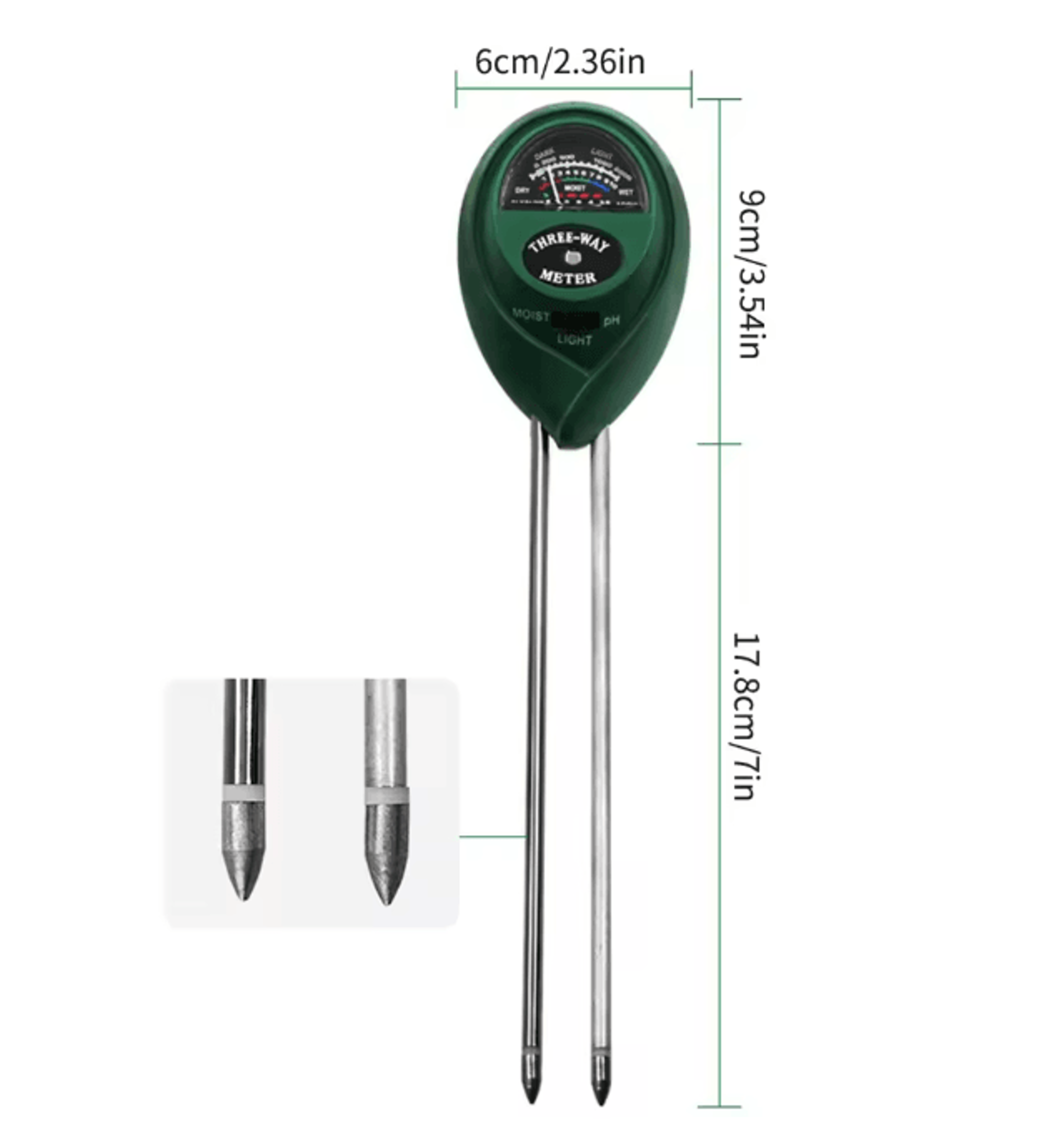 3 In 1 Soil PH Meter Moisture And Light Tester For Garden Plants 1
