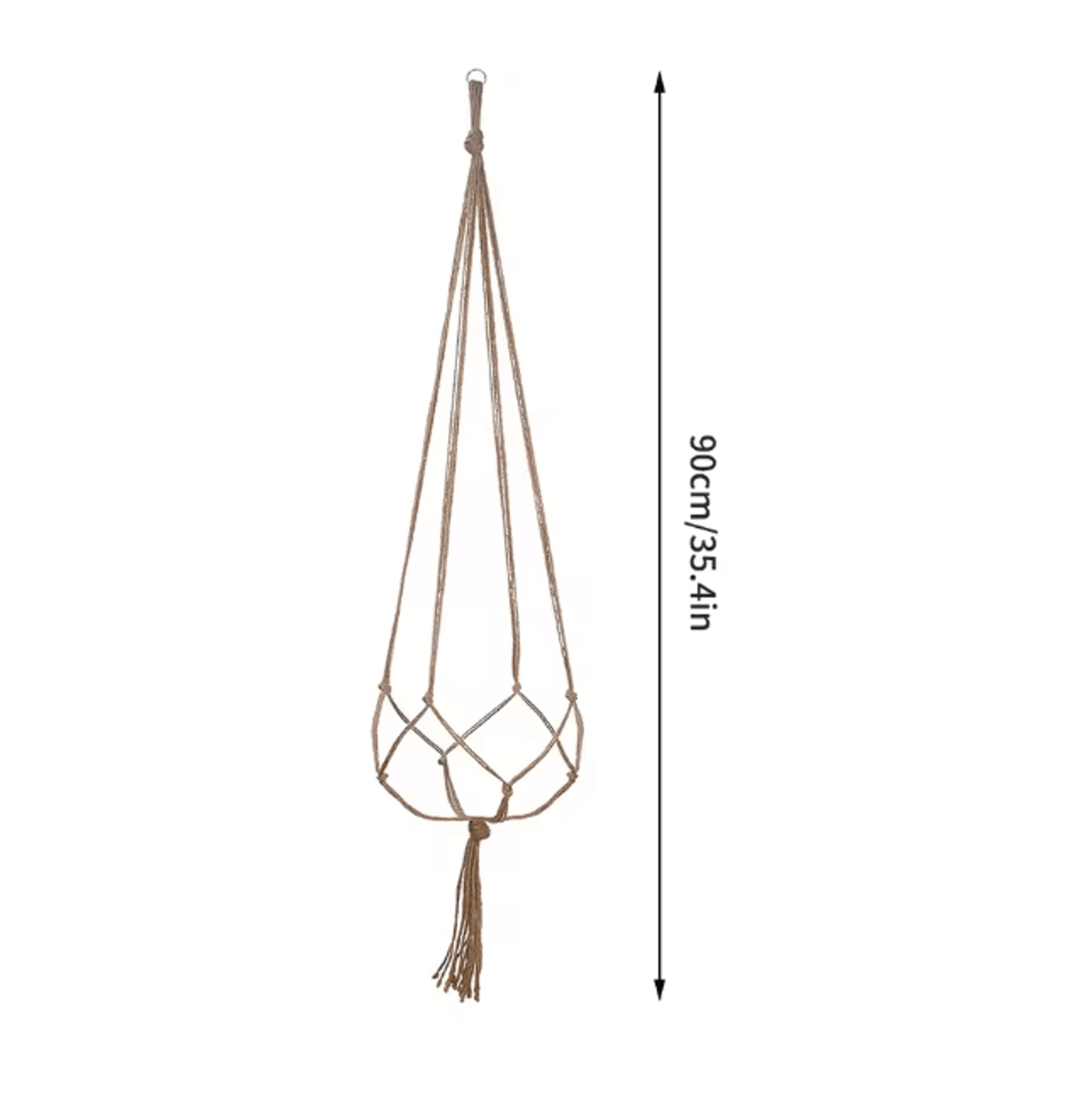 Hand Woven Hanging Plant Holder Cotton Rope Flower Pot Hanger 6