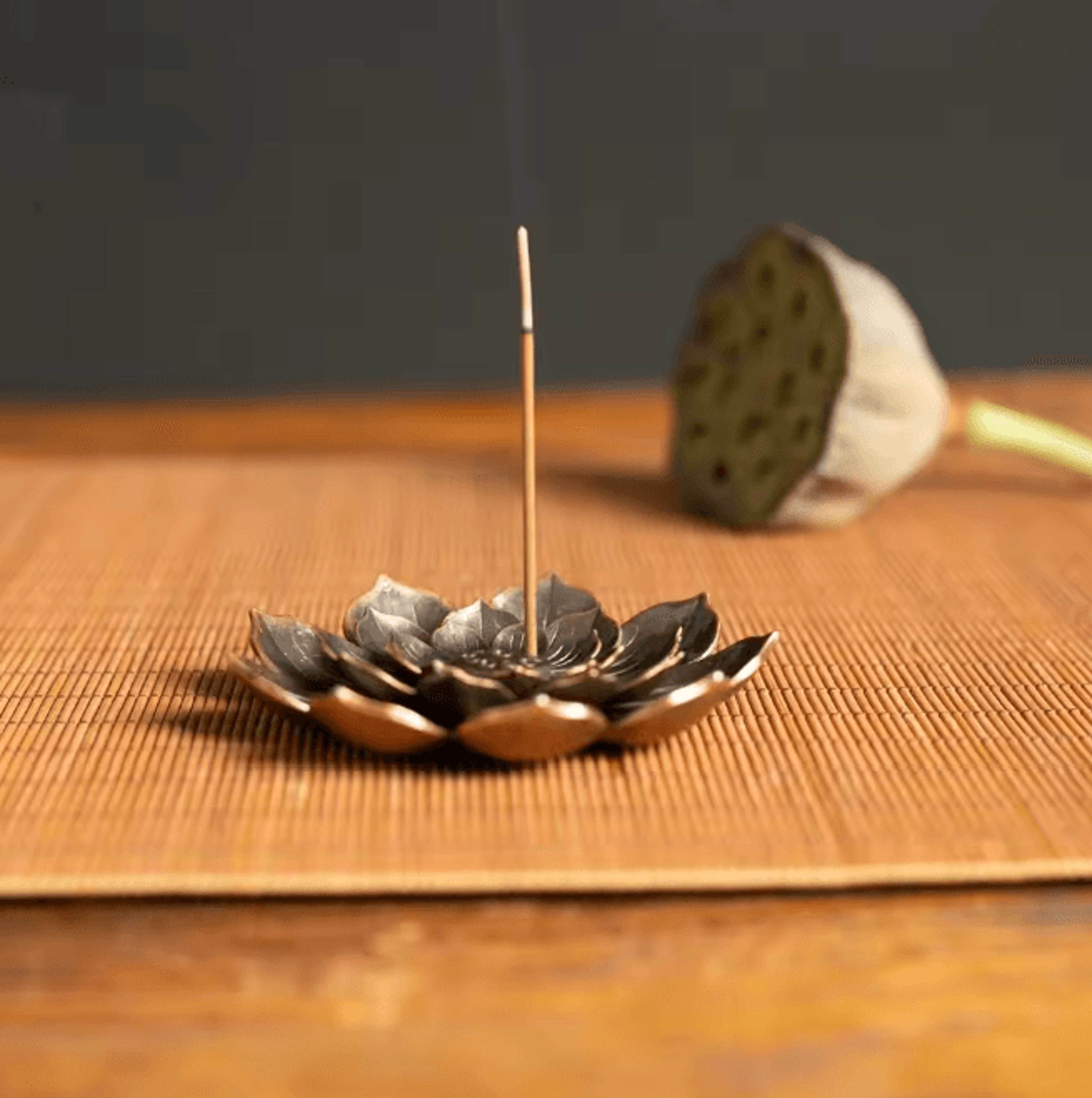 Lotus Alloy Incense Burner Stick Holder Decorative Censer Plate 3