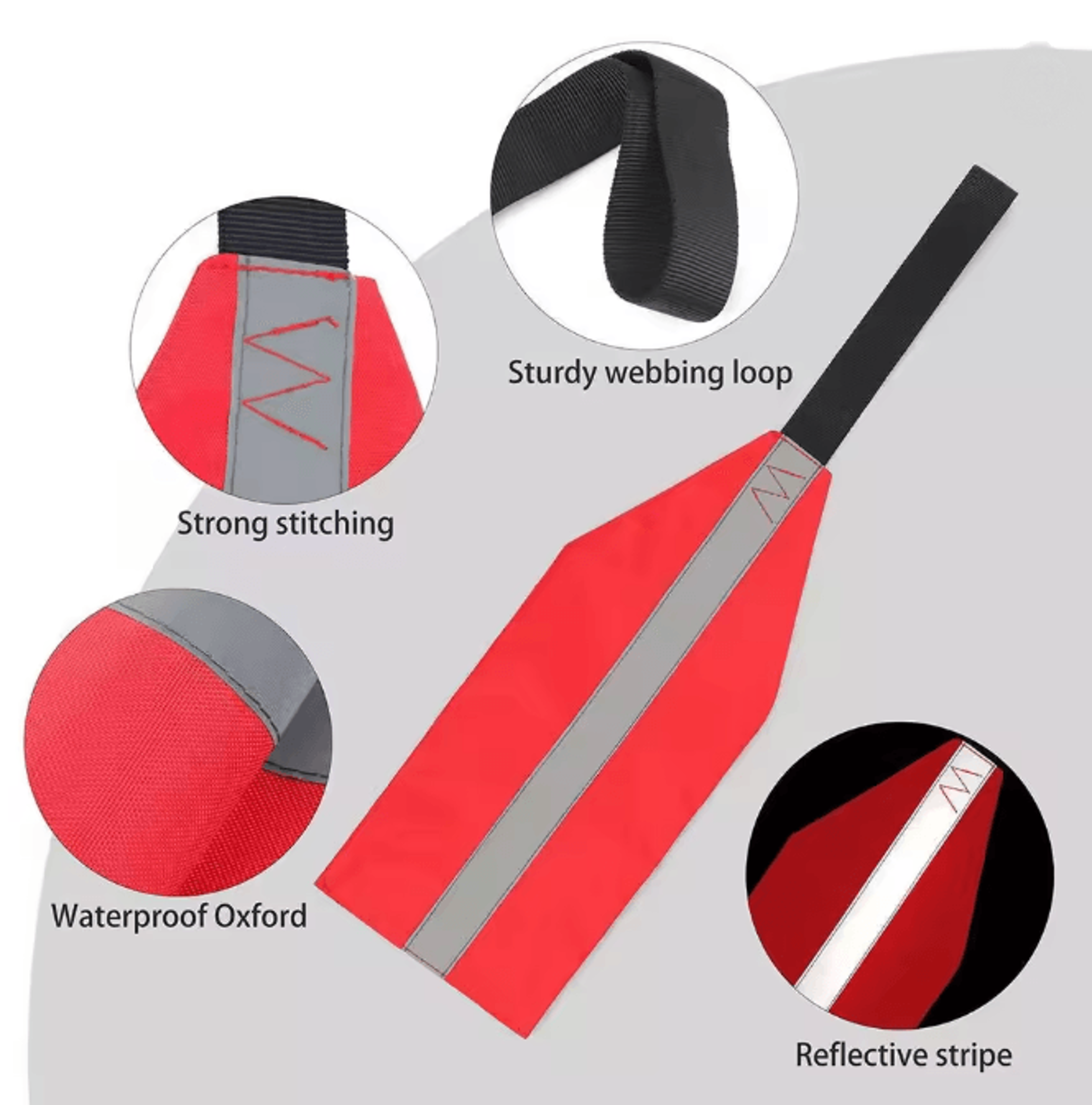 Kayak Safety Flag High Visibility Reflective Warning Flag For Canoe And Boat 2