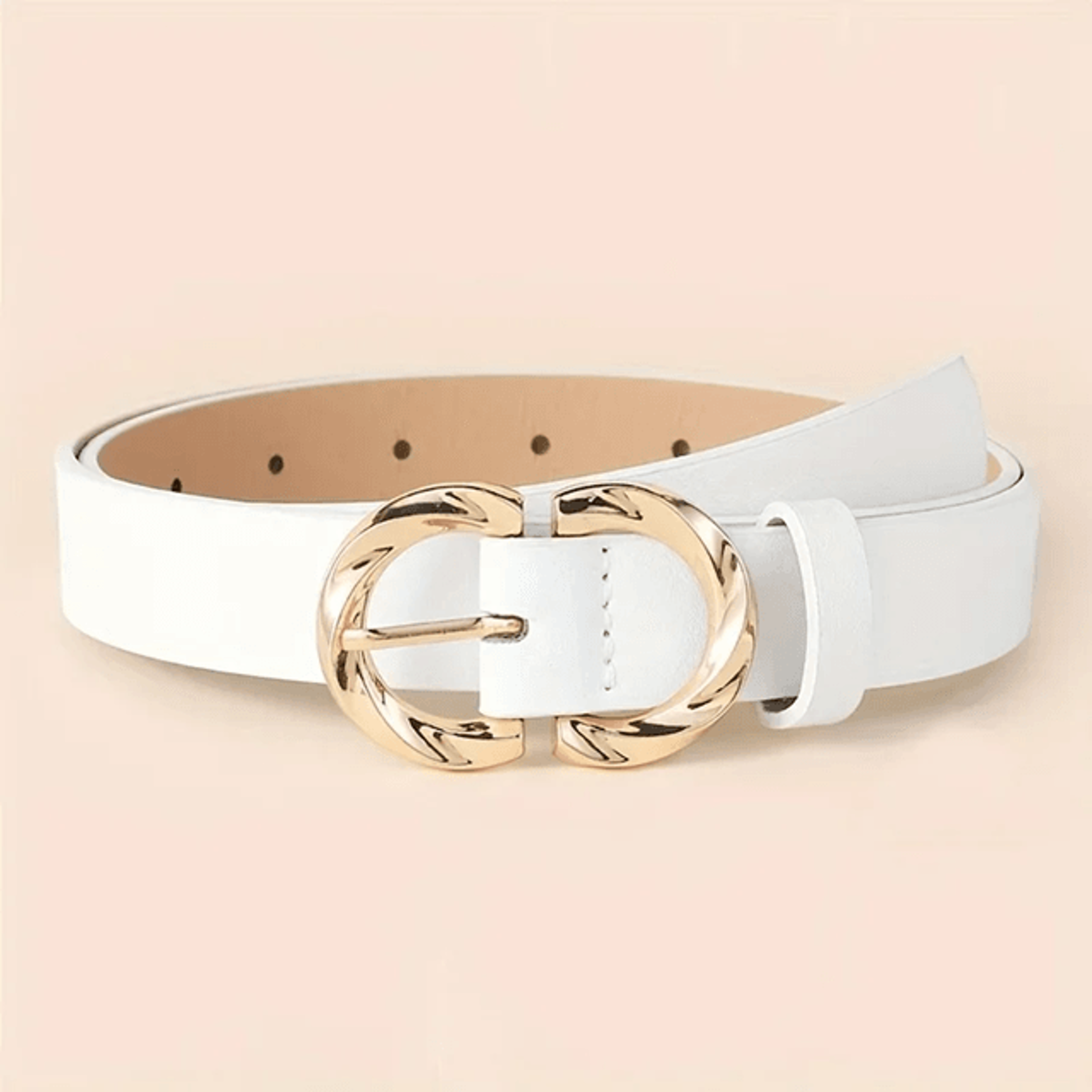 Womens Classic PU Leather Belt With Metal Buckle Fashion Jeans Belt 2