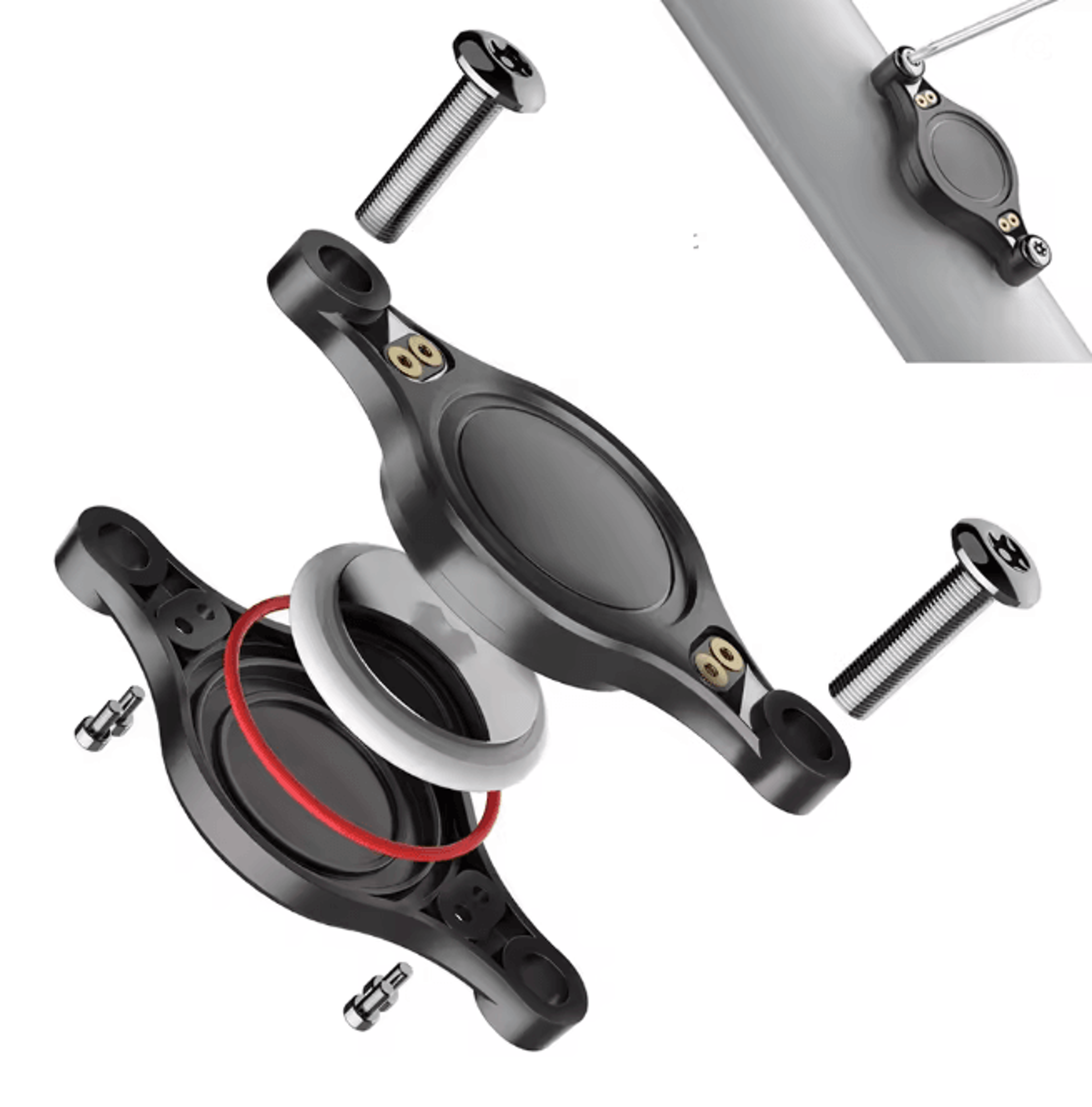 hidden airtag bike mount waterproof anti theft tracker holder