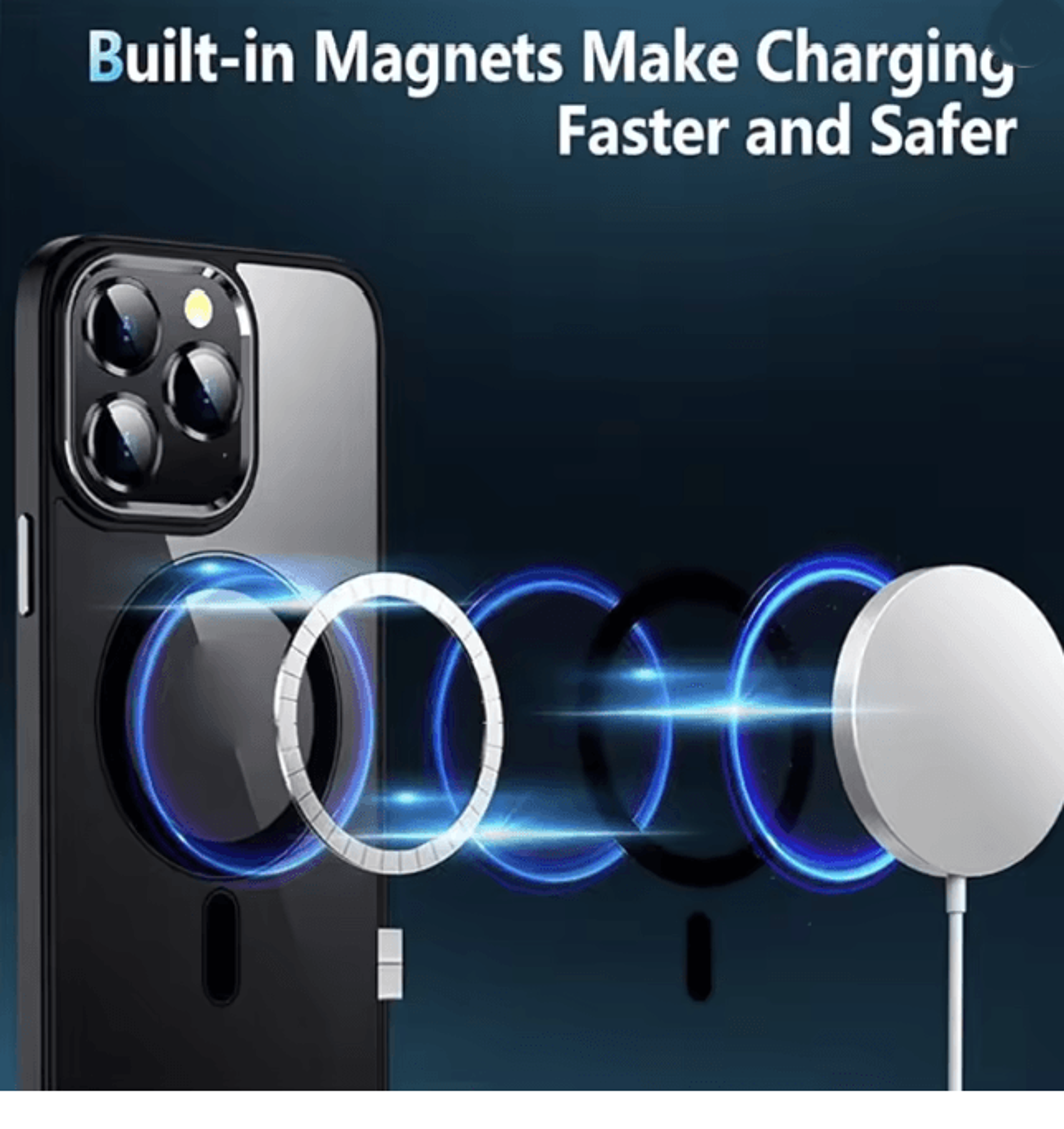 Clear Magnetic IPhone Case With Screen And Lens Protection 3
