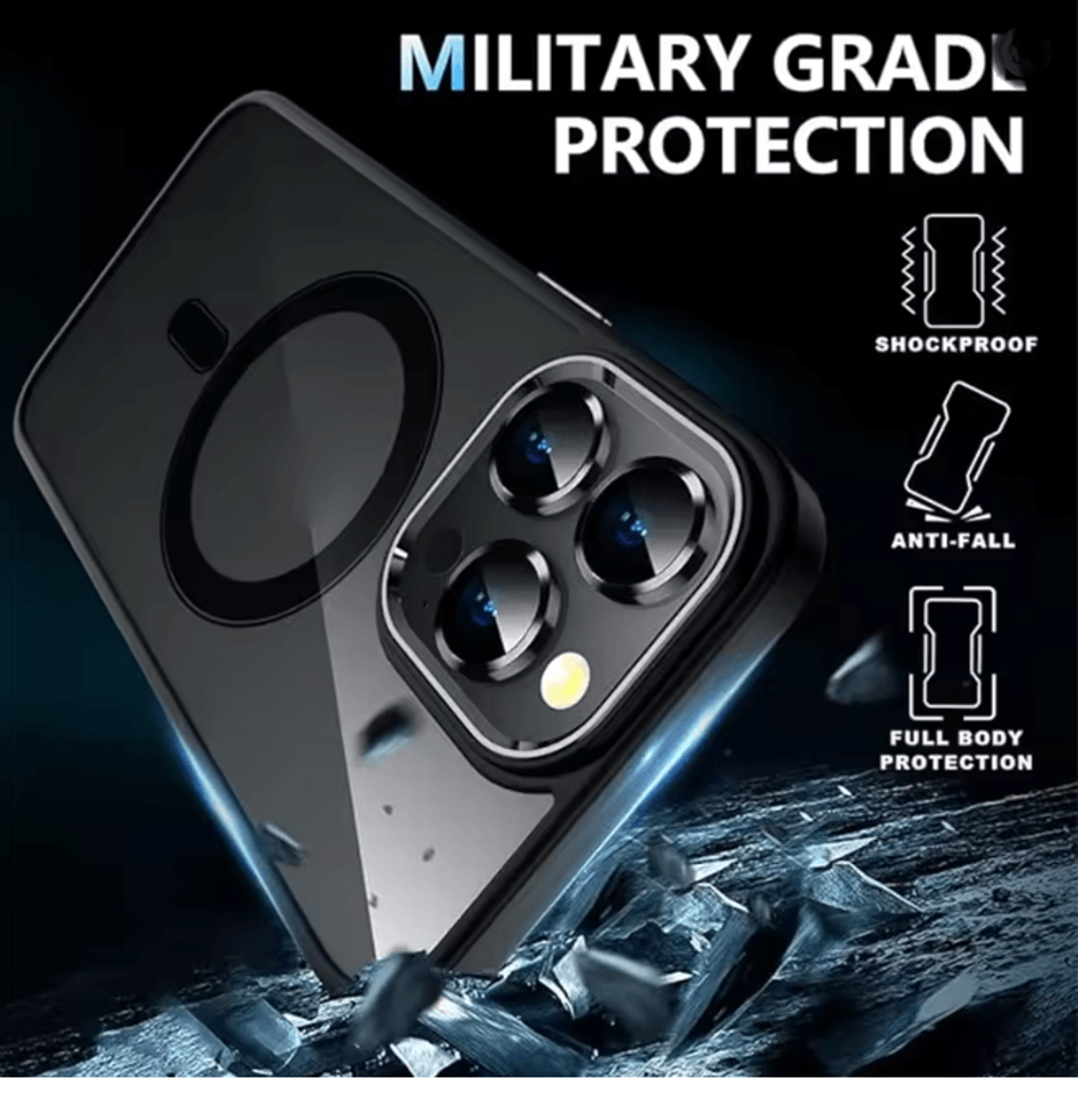 Clear Magnetic IPhone Case With Screen And Lens Protection 4