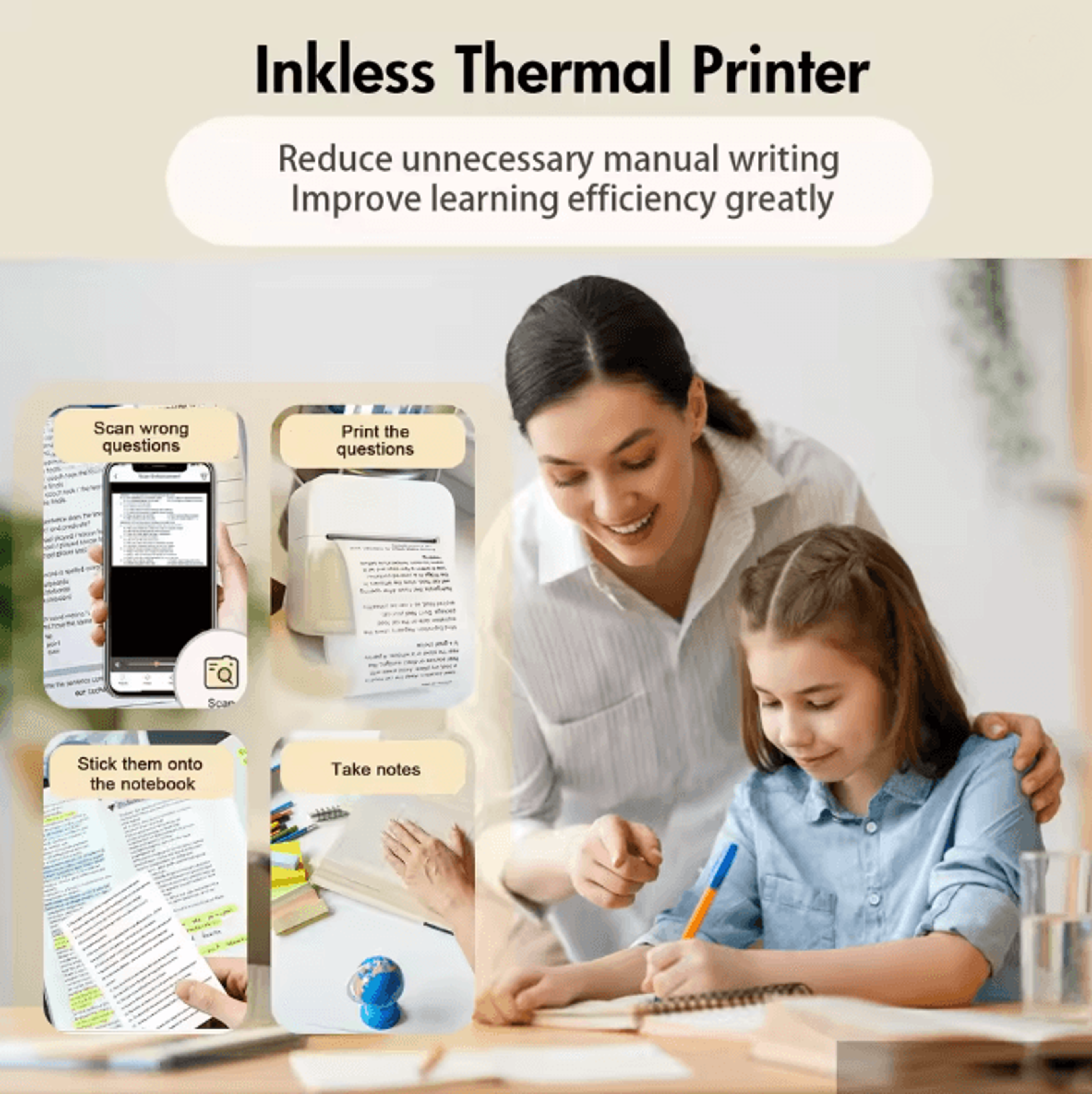 Portable Bluetooth Label Maker Inkless Thermal Pocket Printer 1