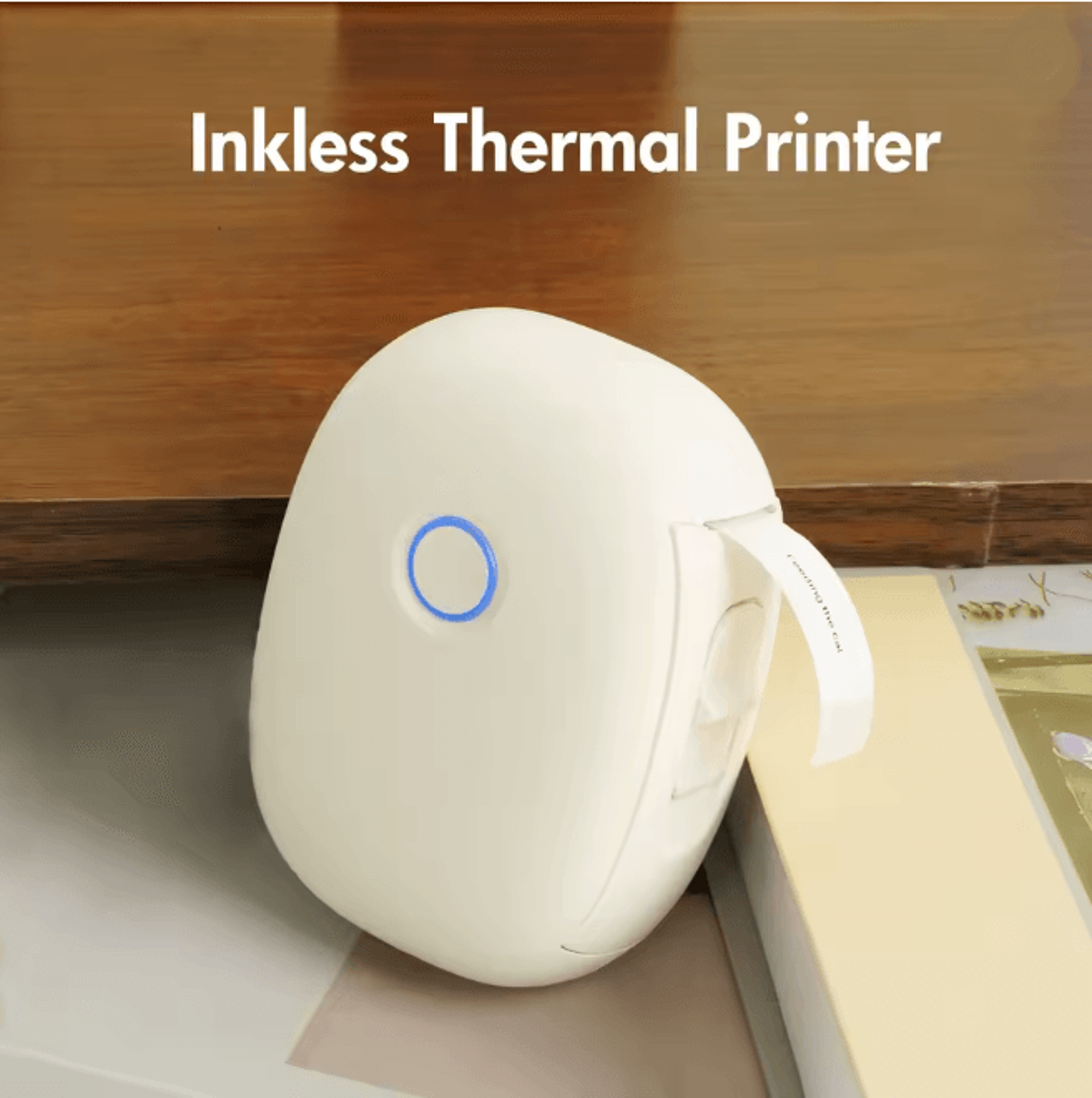 mini portable wireless label maker inkless thermal pocket printer