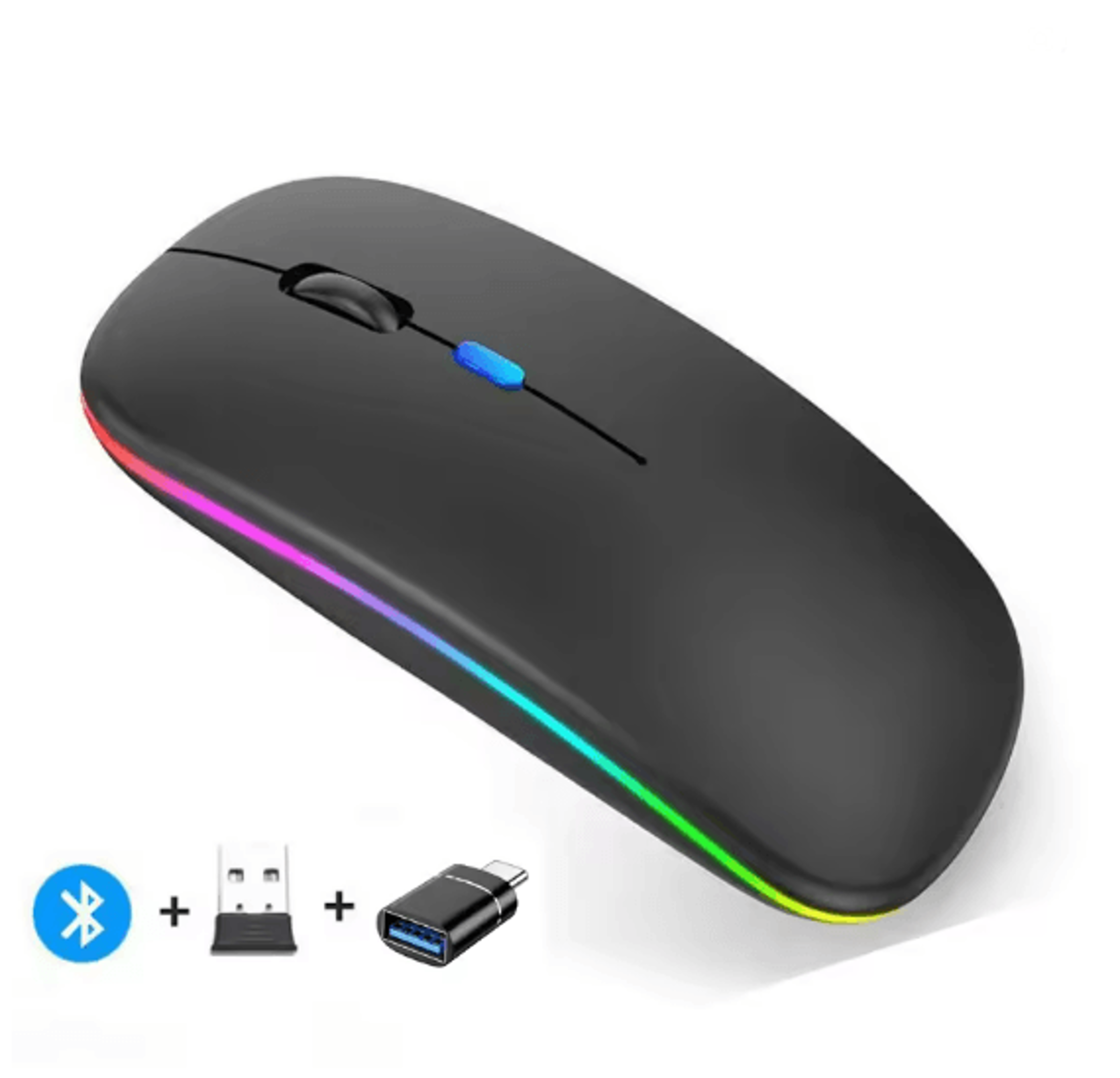 Silent Dual Mode Rechargeable Wireless Mouse For Laptop And PC 9