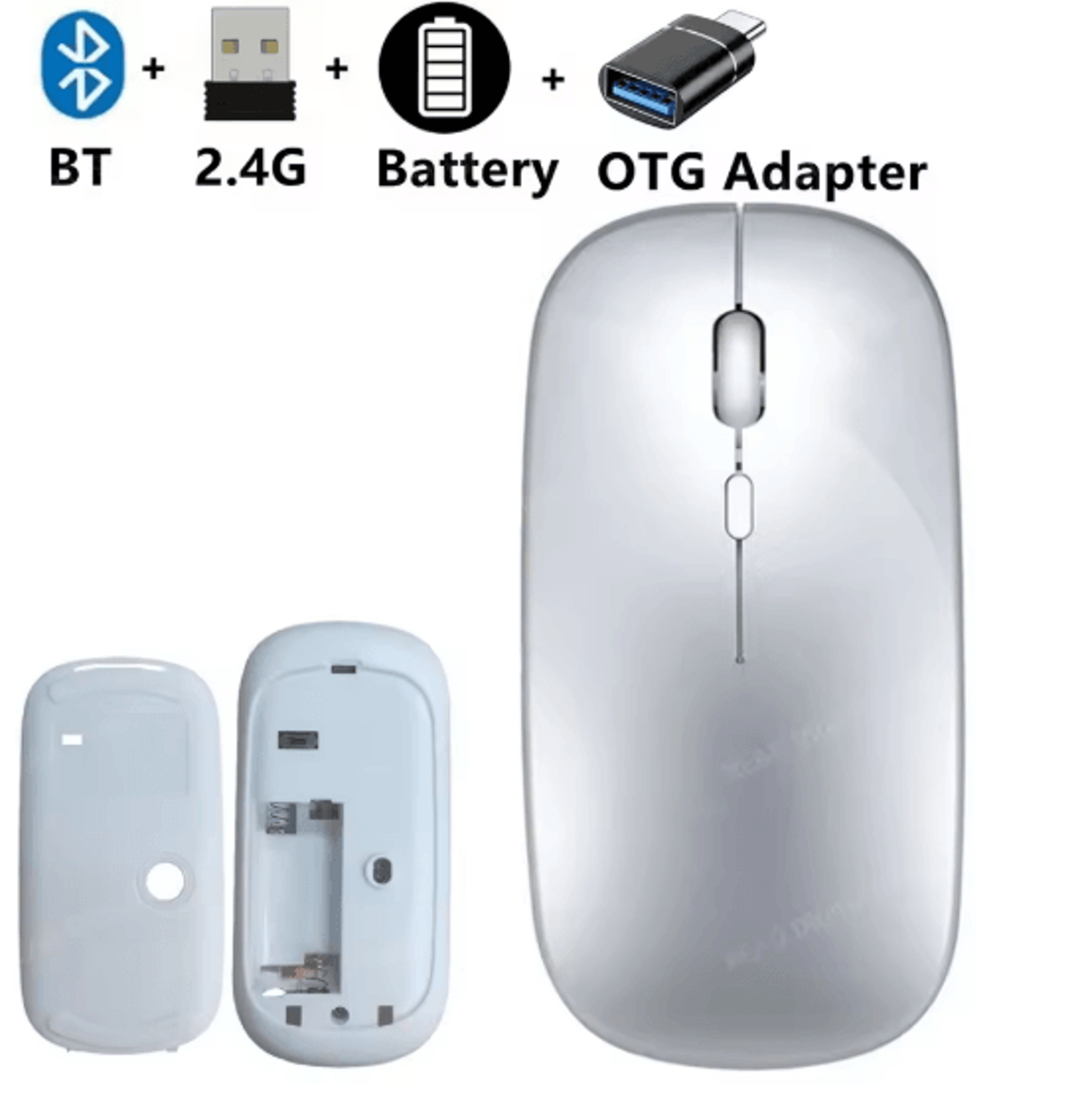 Slim Wireless Bluetooth Mouse For Laptop Desktop And IPad 11
