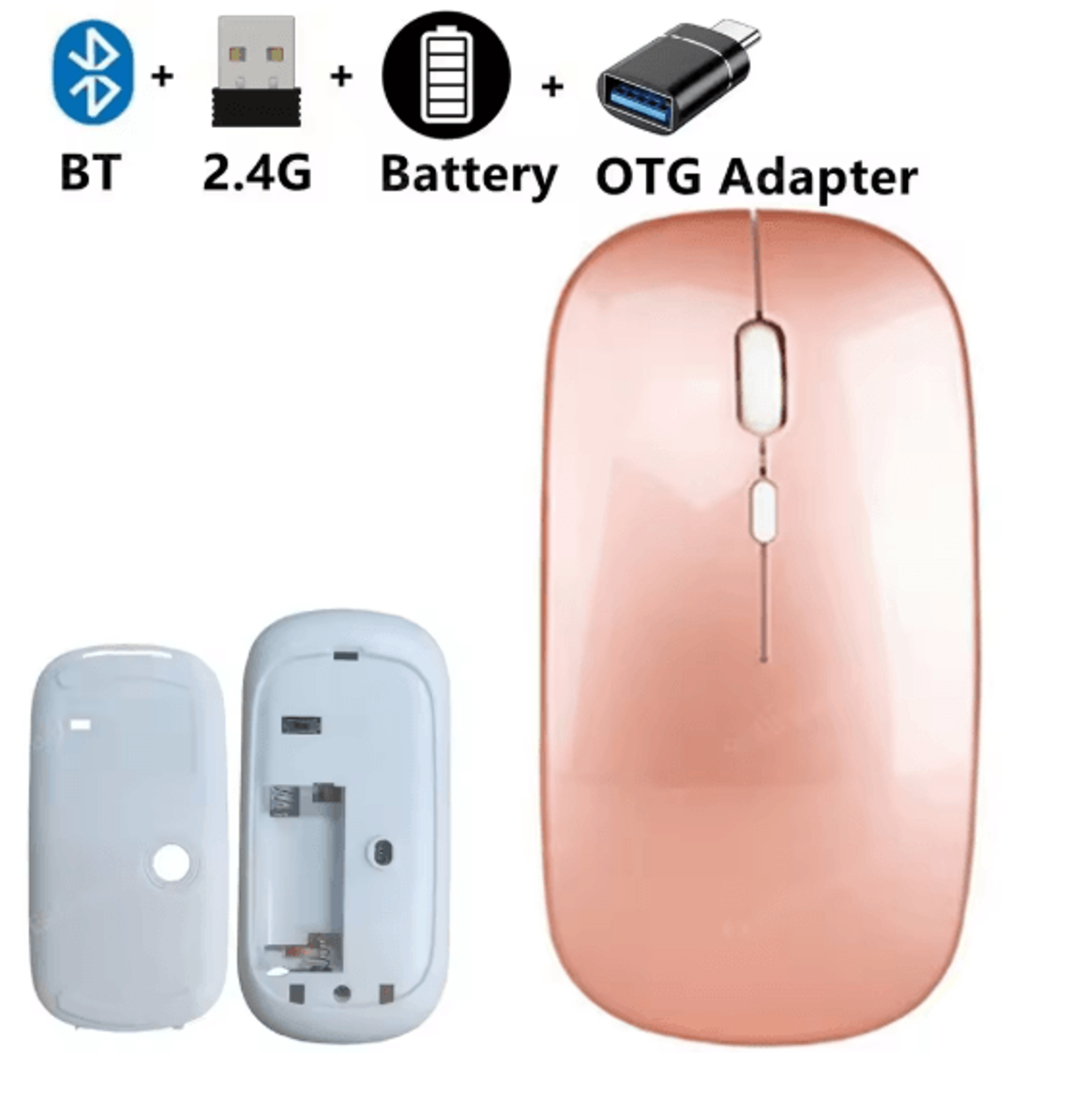 Slim Wireless Bluetooth Mouse For Laptop Desktop And IPad 13
