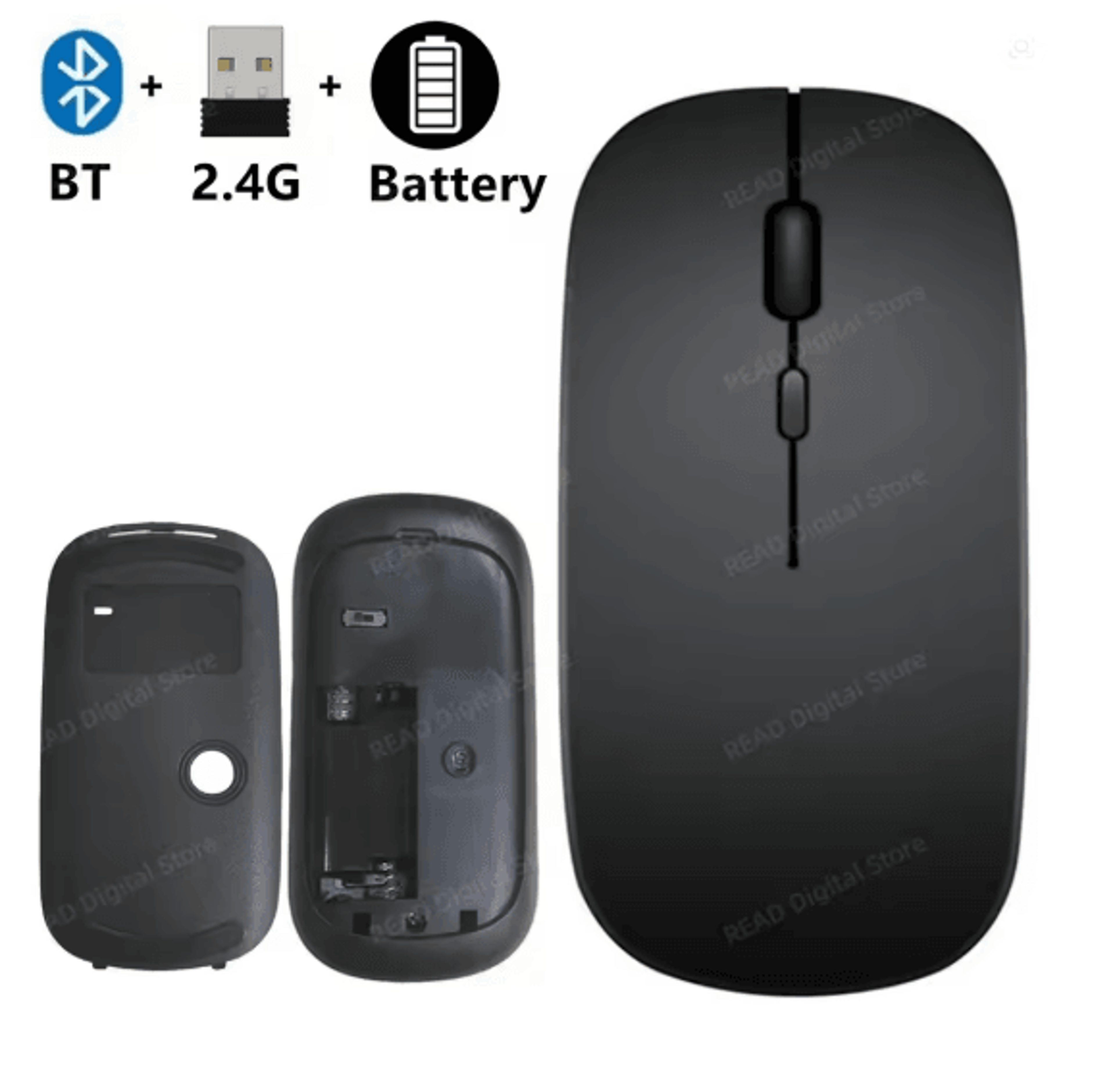 Slim Wireless Bluetooth Mouse For Laptop Desktop And IPad 8