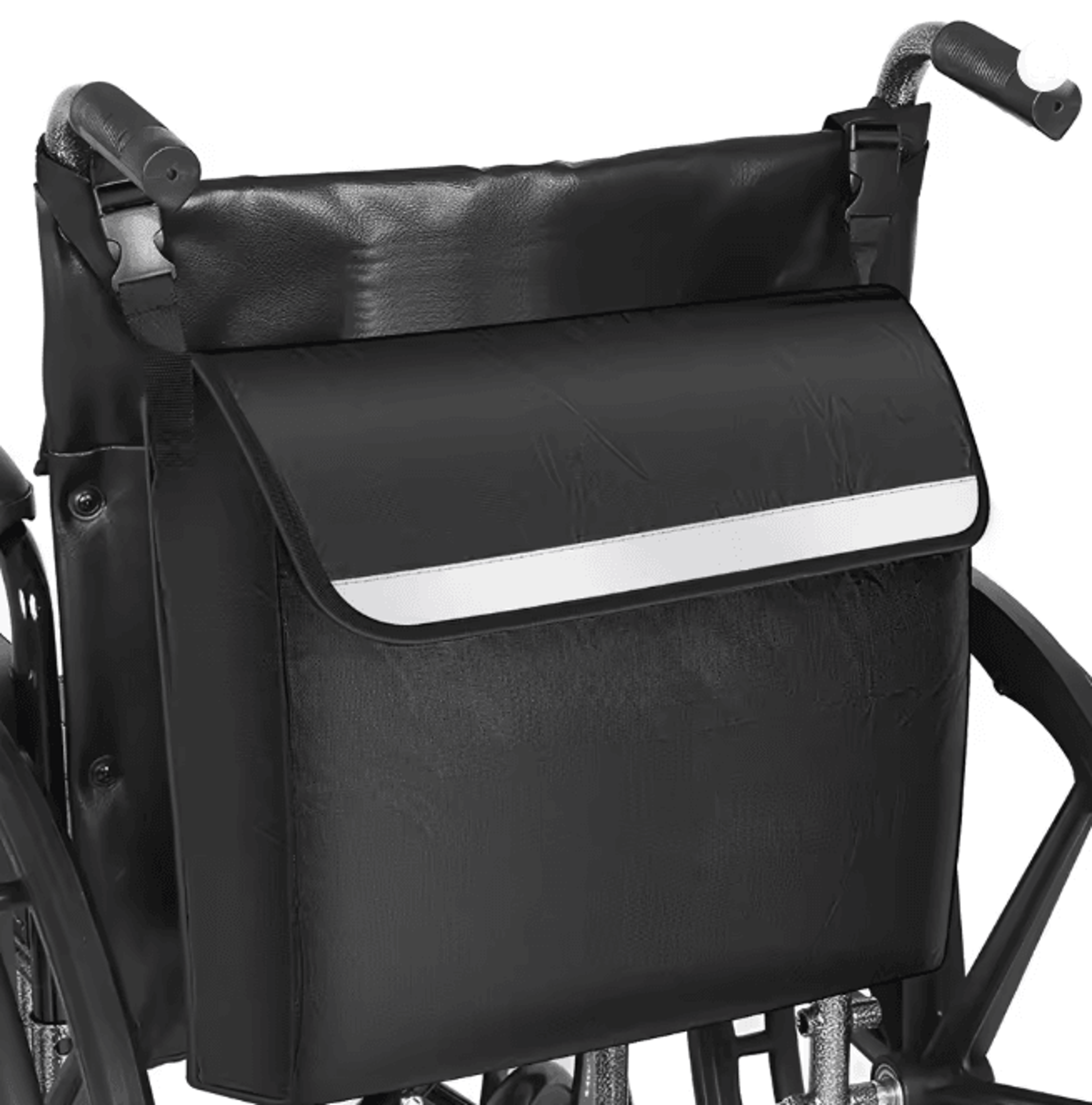 carecarry waterproof wheelchair bag large capacity reflective storage pouch