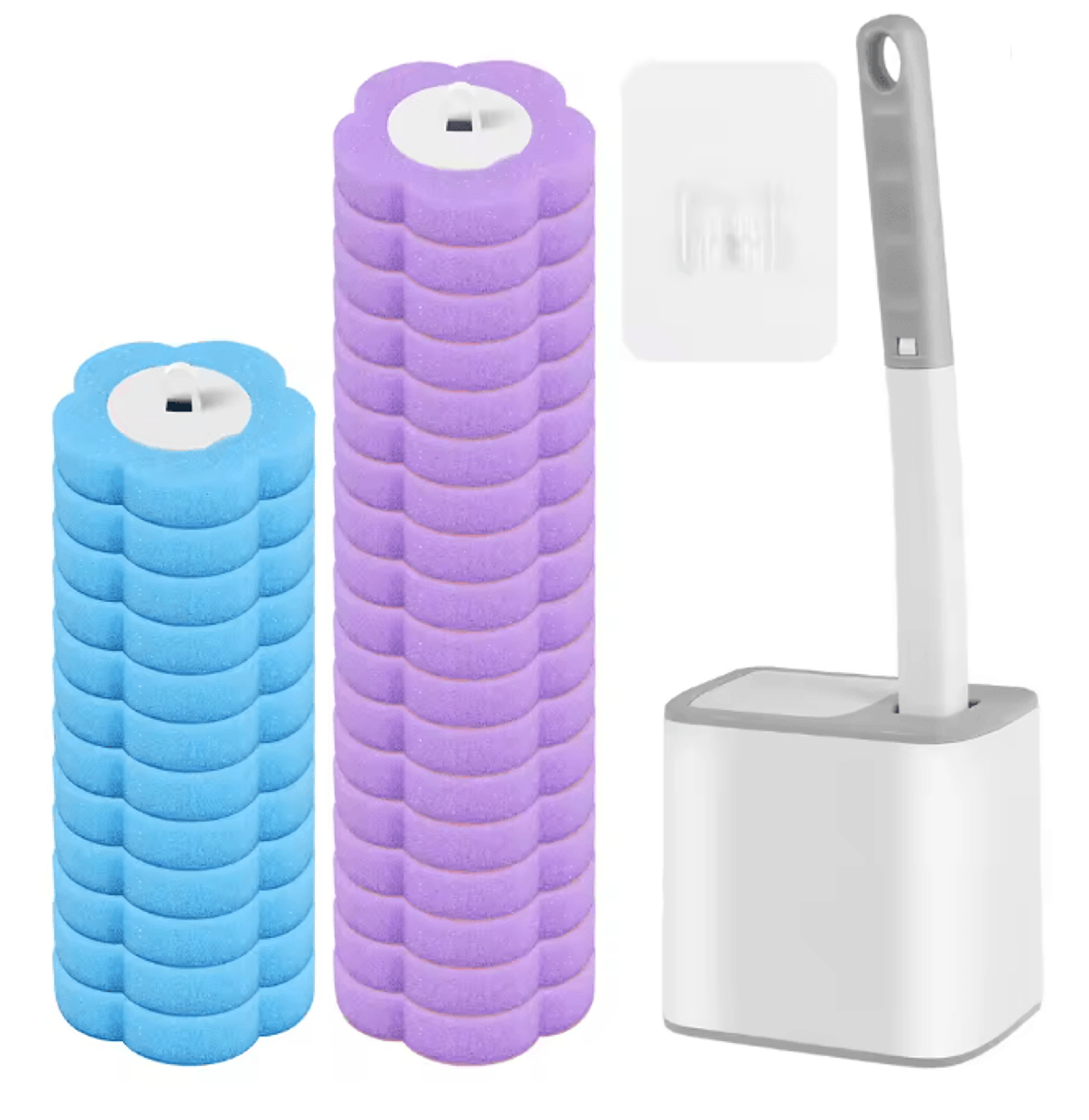 CleanEase Disposable Toilet Brush Cleaner Long Handle Bathroom Cleaning Kit 9