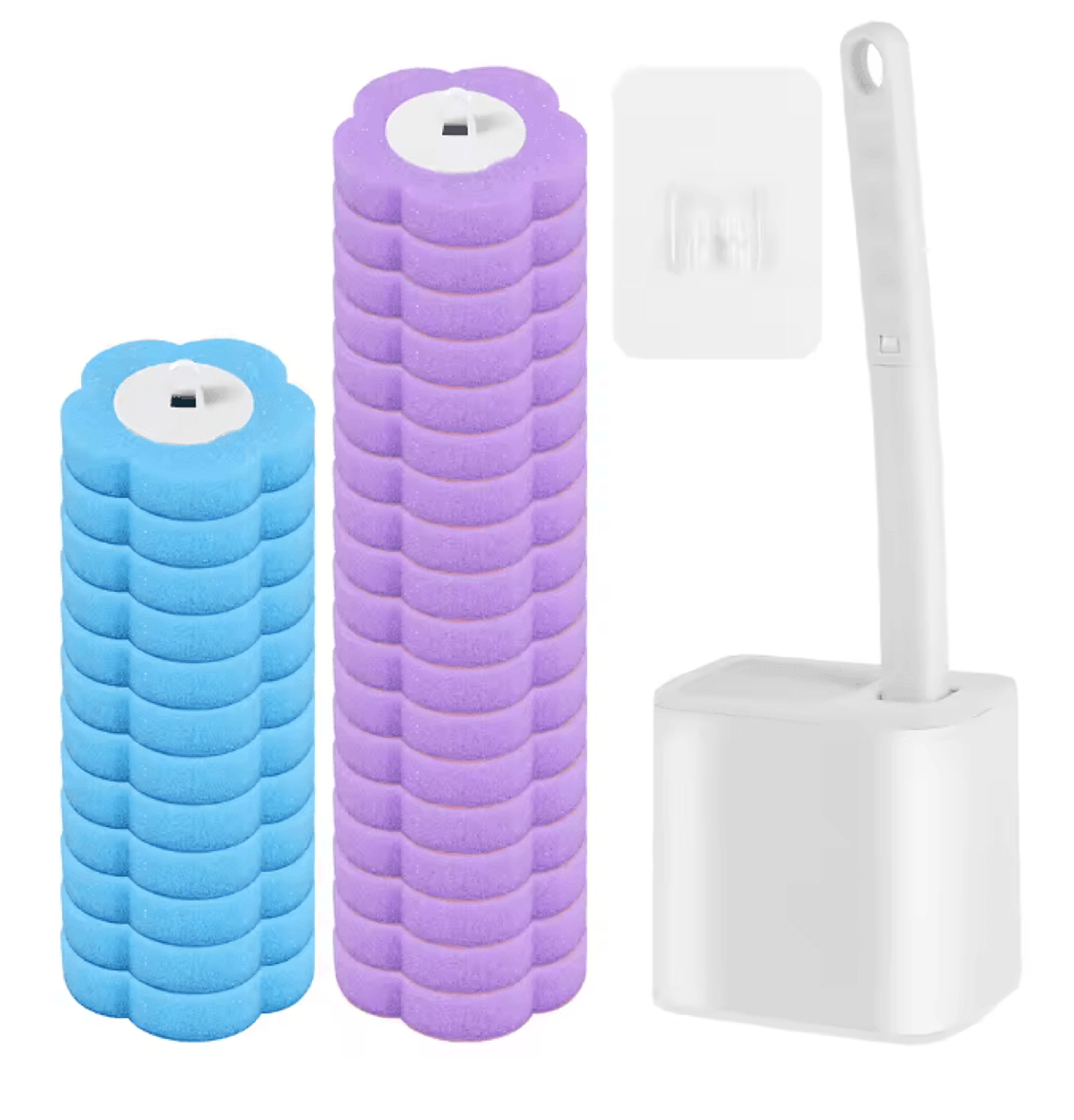 CleanEase Disposable Toilet Brush Cleaner Long Handle Bathroom Cleaning Kit 8