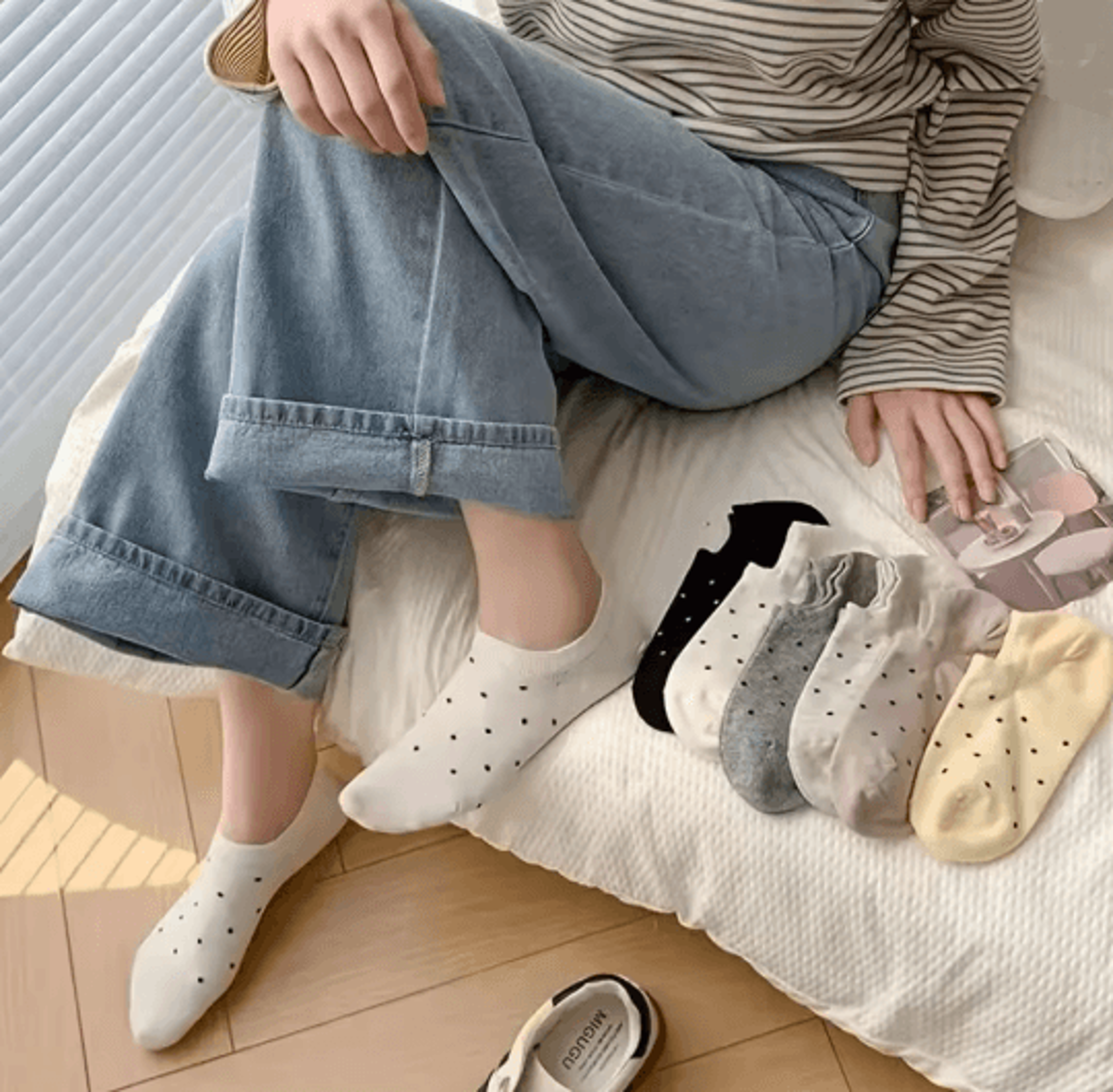 Cartoon Teddy Bear Ankle Socks For Women Soft Breathable Casual Wear 14
