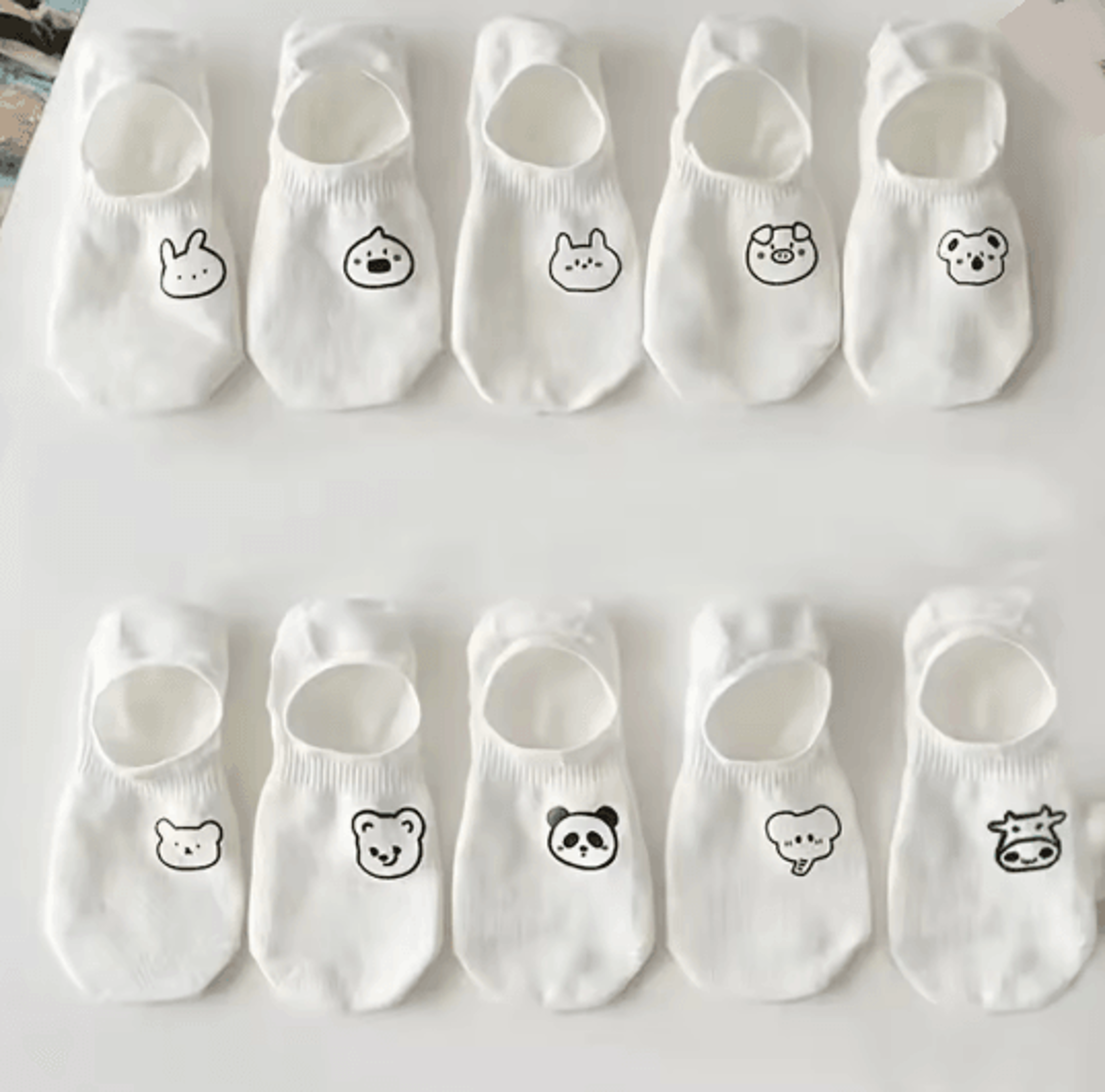 Cartoon Teddy Bear Ankle Socks For Women Soft Breathable Casual Wear 19
