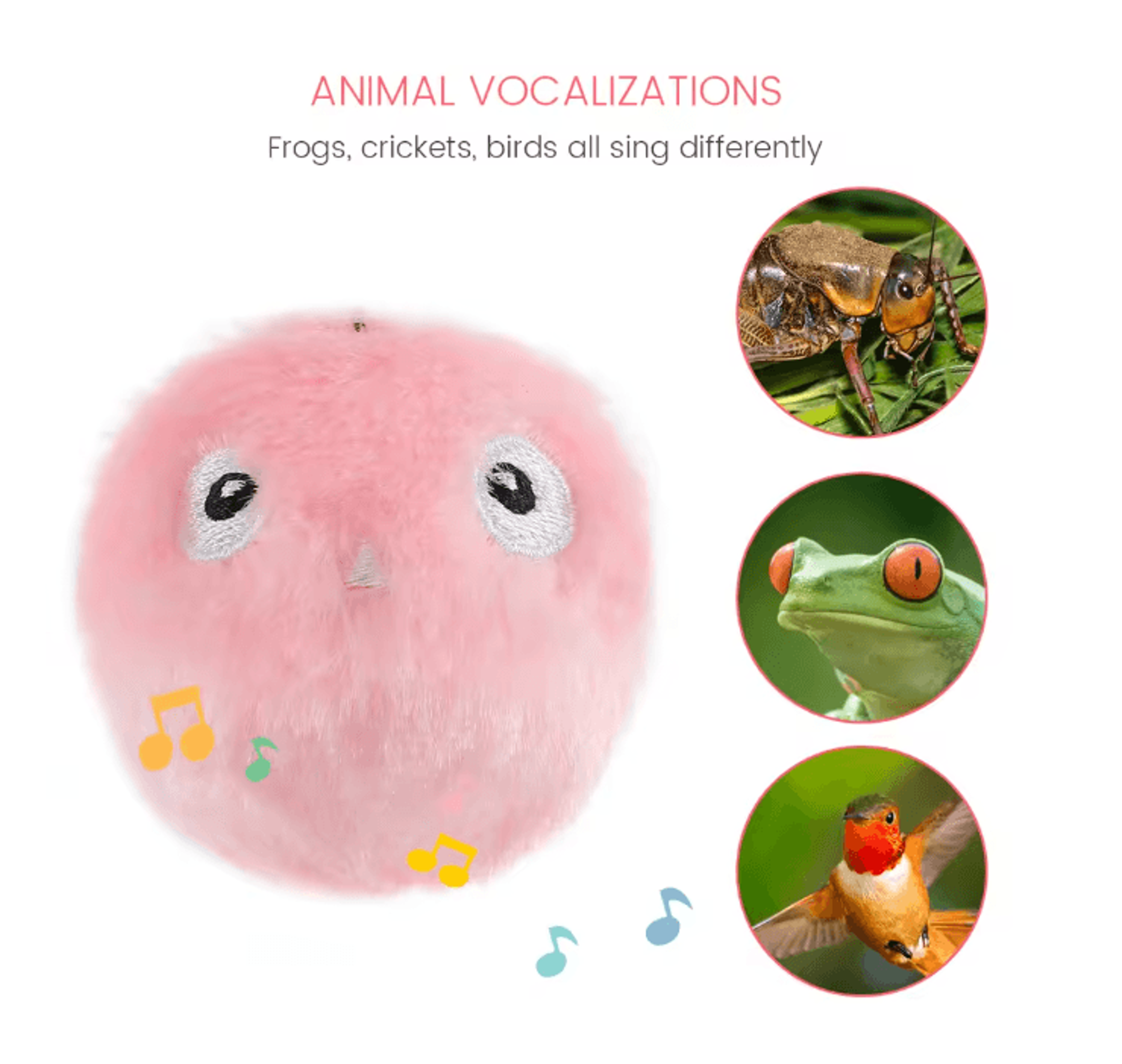 Interactive Cat Toy Balls Smart Plush Chirping Pet Play Set 1