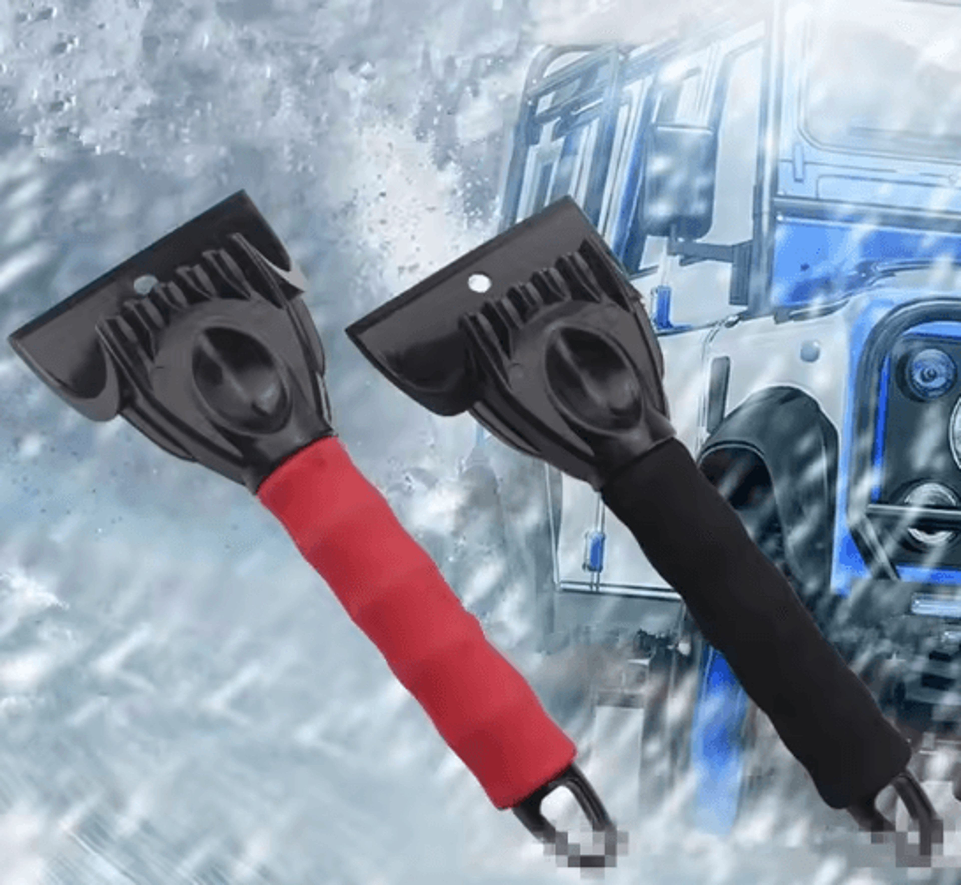 premium winter car snow shovel & auto ice scraper – heavy-duty windshield snow removal tool