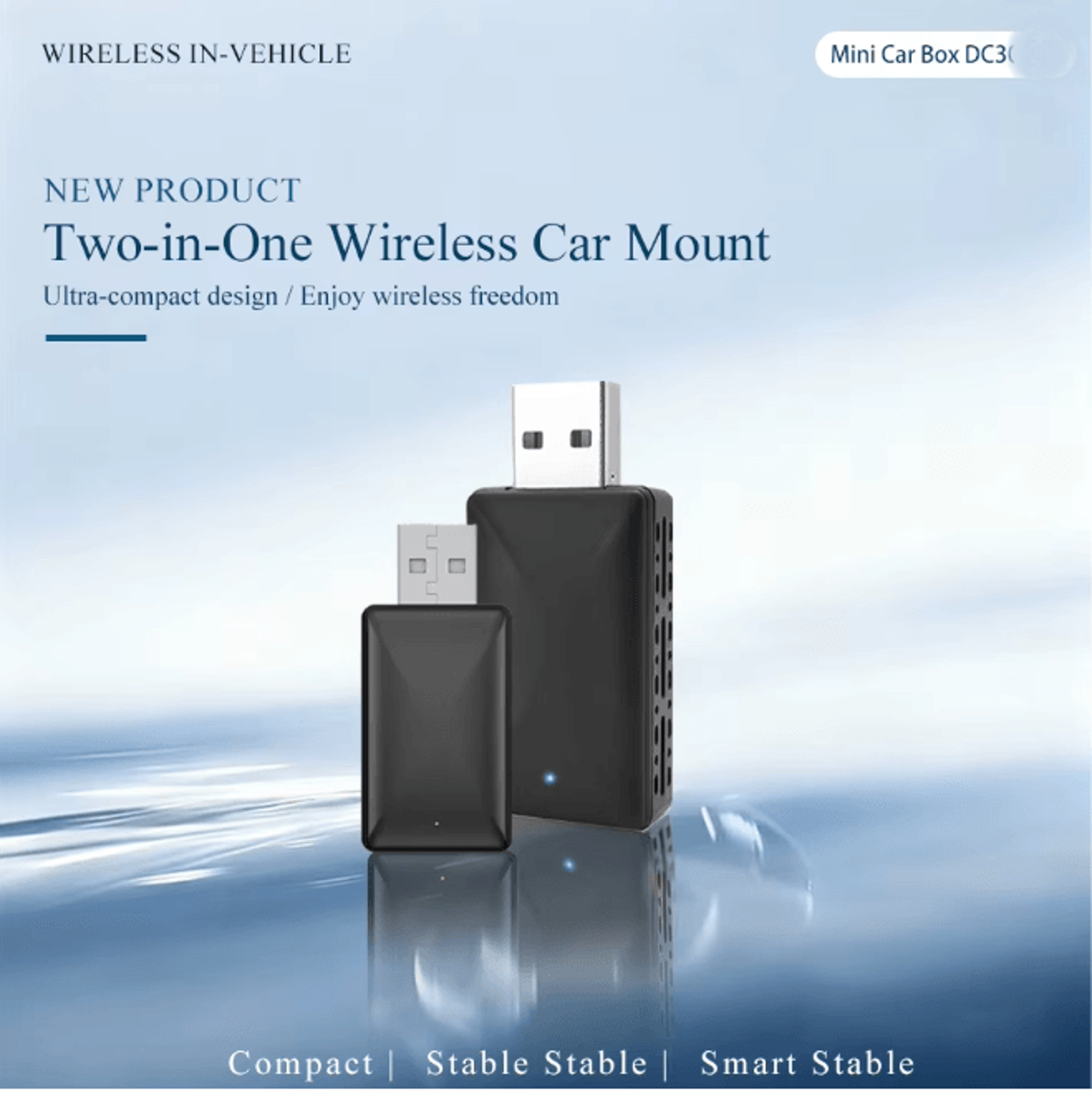 Wireless CarPlay Android Auto Adapter 2 In 1 Smart Car Dongle 3