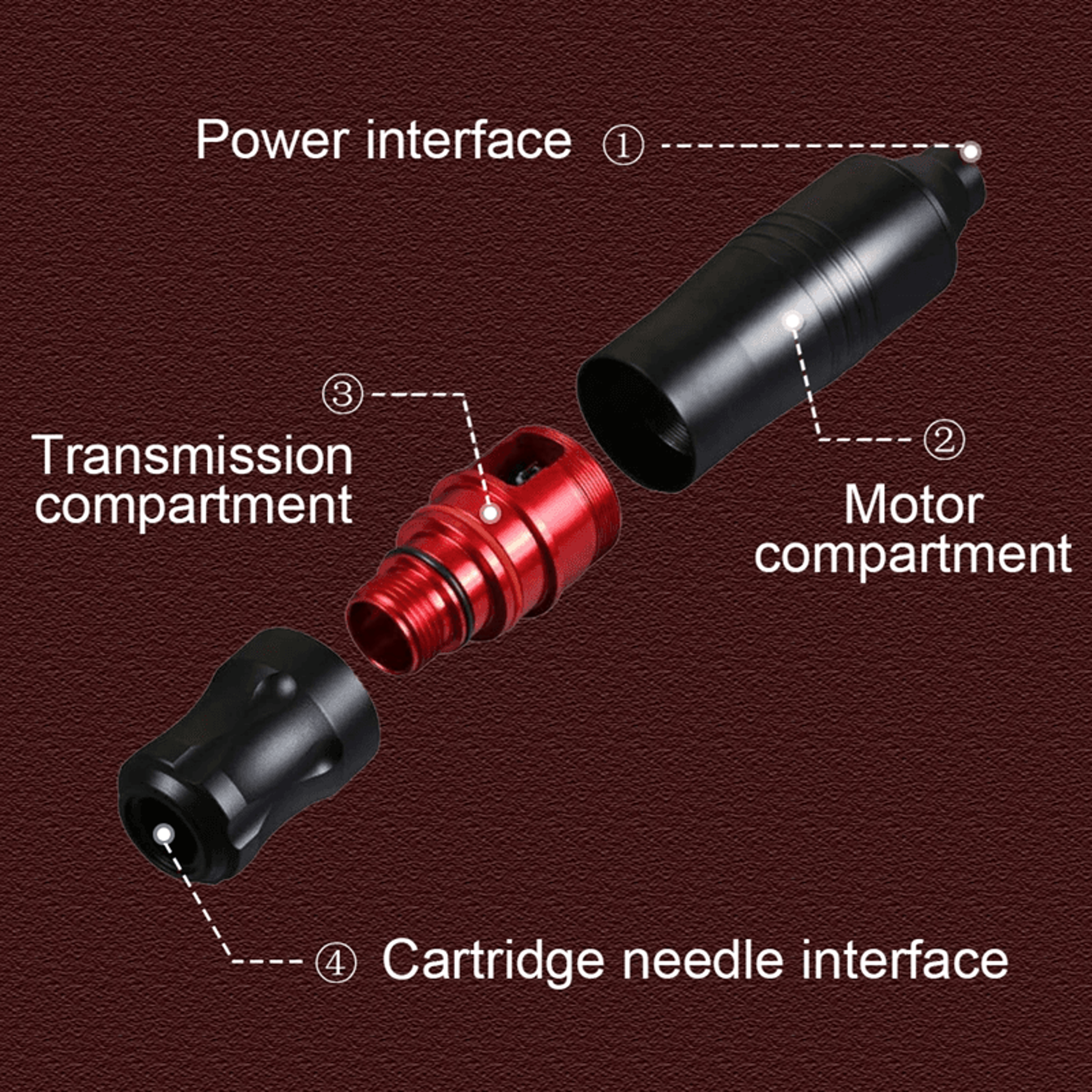 Complete Tattoo Pen Machine Kit Rotary Cartridge Tattoo Starter Set 2